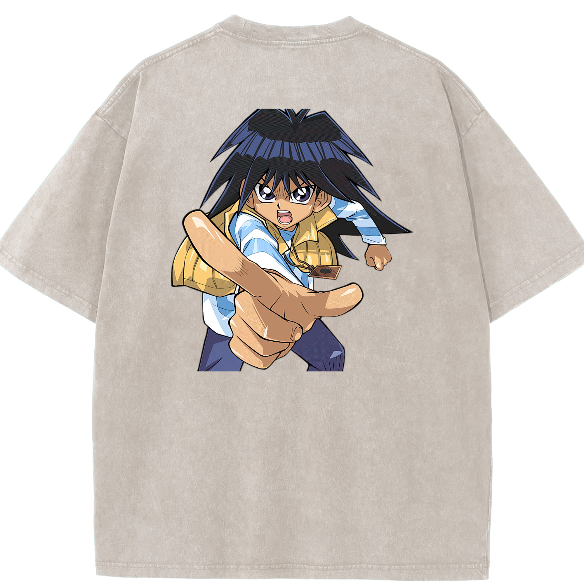 （画像用） 遊☆戯☆王 Yu-Gi-Oh! 綿100% ヴィンテージ風 半袖Tシャツ（背面プリント）