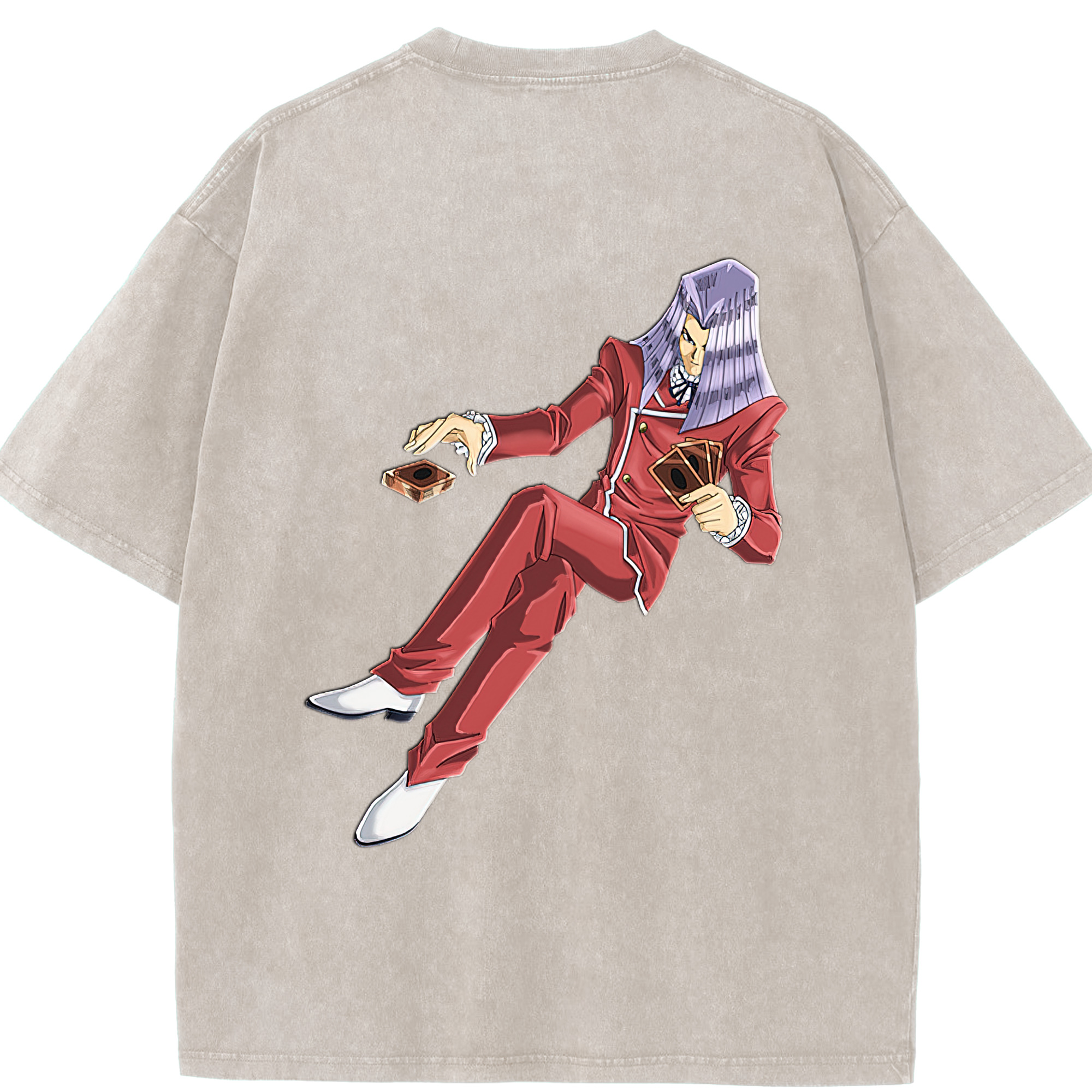 （画像用） 遊☆戯☆王 Yu-Gi-Oh! 綿100% ヴィンテージ風 半袖Tシャツ（背面プリント）