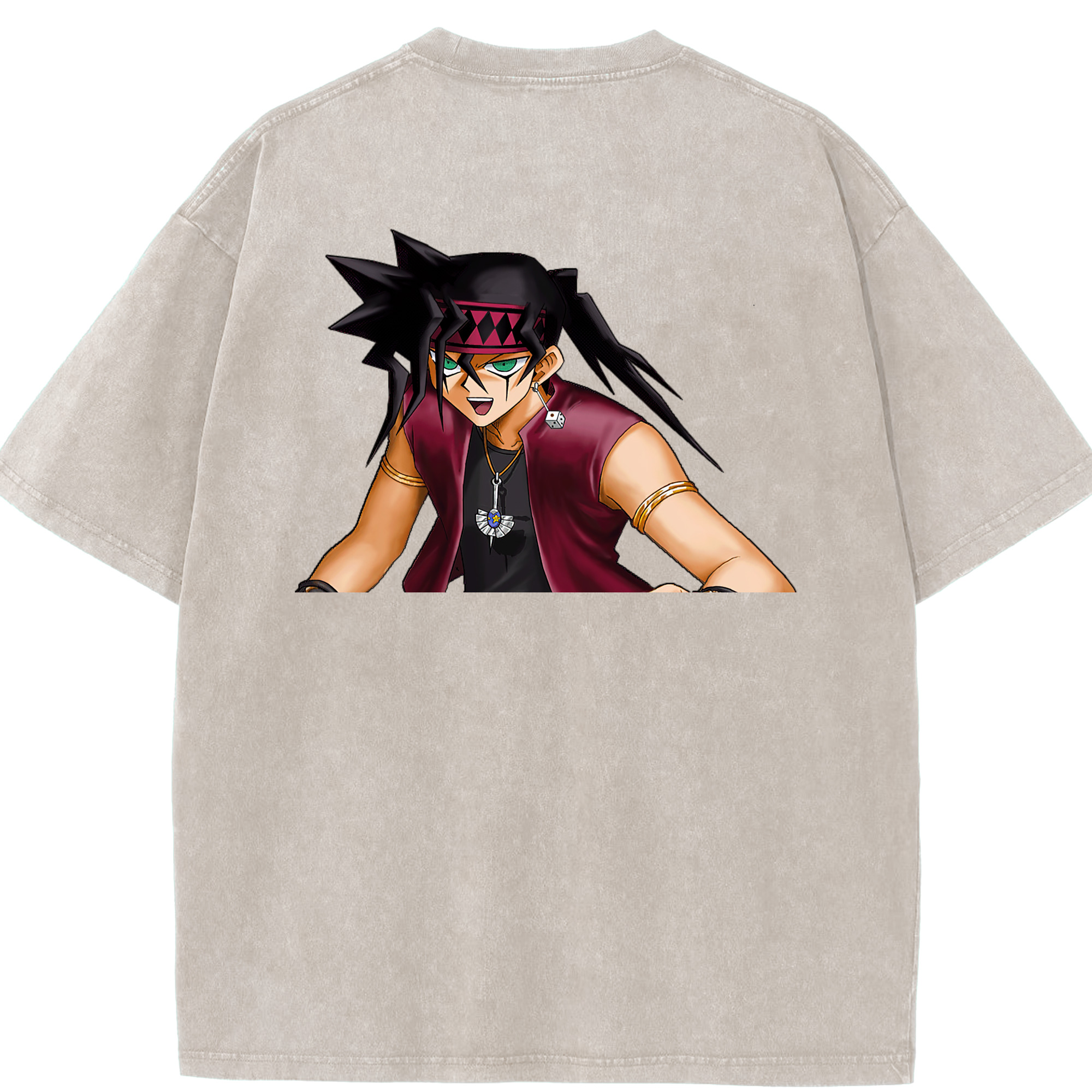 （画像用） 遊☆戯☆王 Yu-Gi-Oh! 綿100% ヴィンテージ風 半袖Tシャツ（背面プリント）
