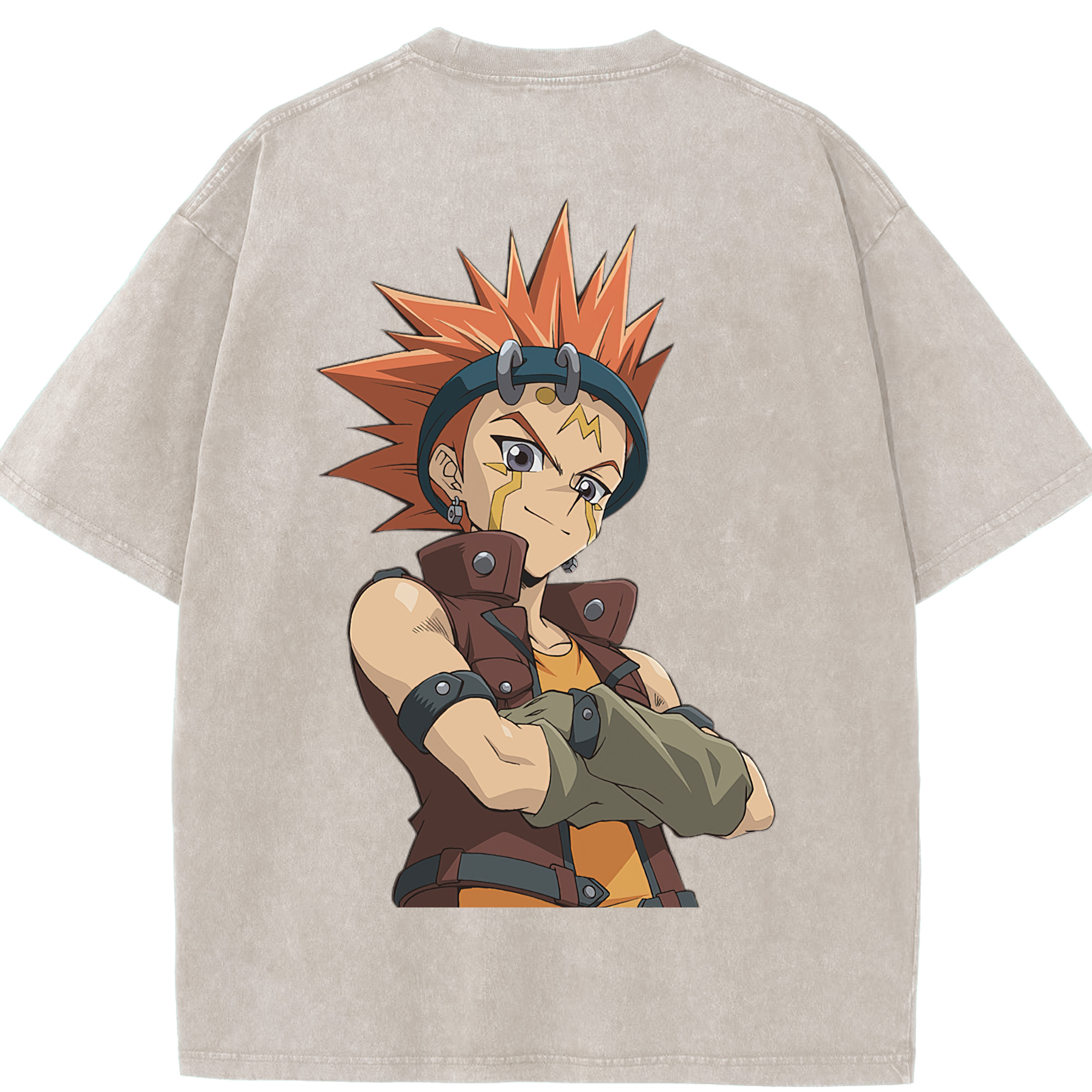 （画像用） 遊☆戯☆王 Yu-Gi-Oh! 綿100% ヴィンテージ風 半袖Tシャツ（背面プリント）