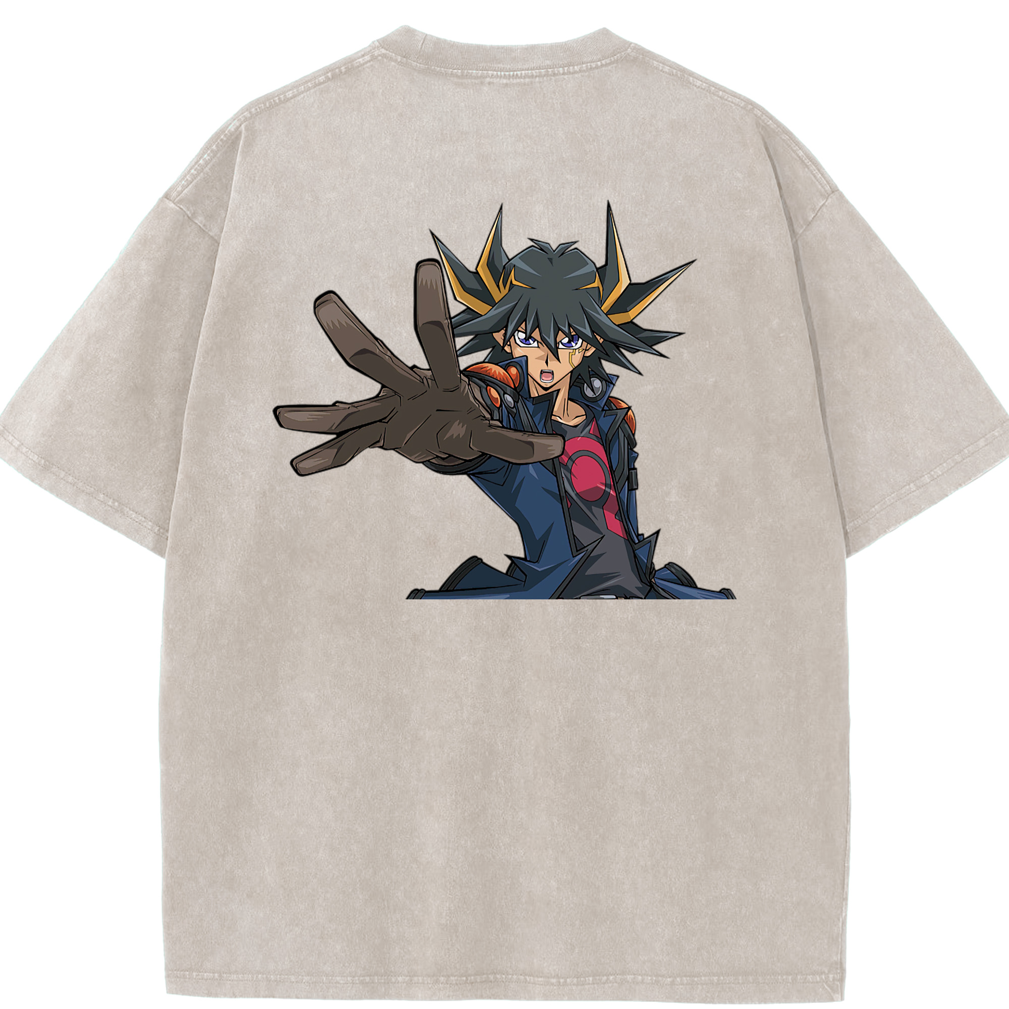 （画像用） 遊☆戯☆王 Yu-Gi-Oh! 綿100% ヴィンテージ風 半袖Tシャツ（背面プリント）