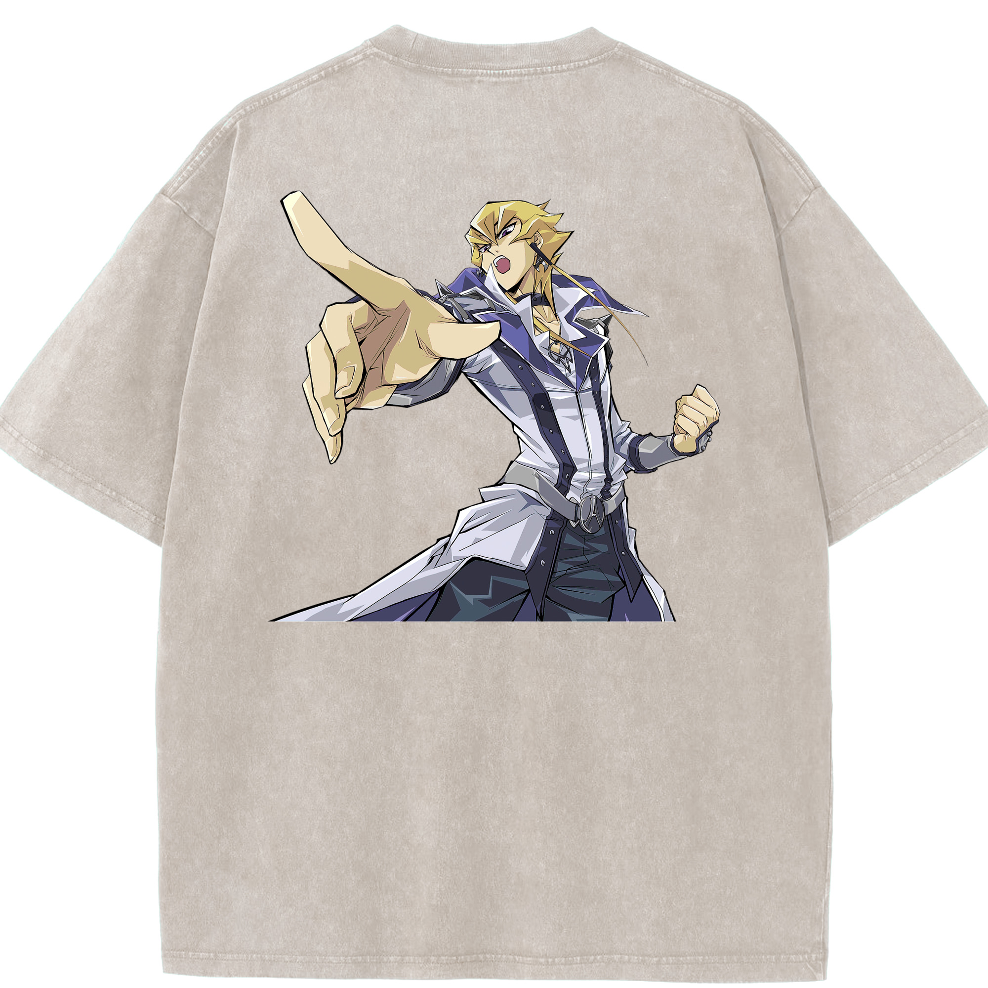 （画像用） 遊☆戯☆王 Yu-Gi-Oh! 綿100% ヴィンテージ風 半袖Tシャツ（背面プリント）