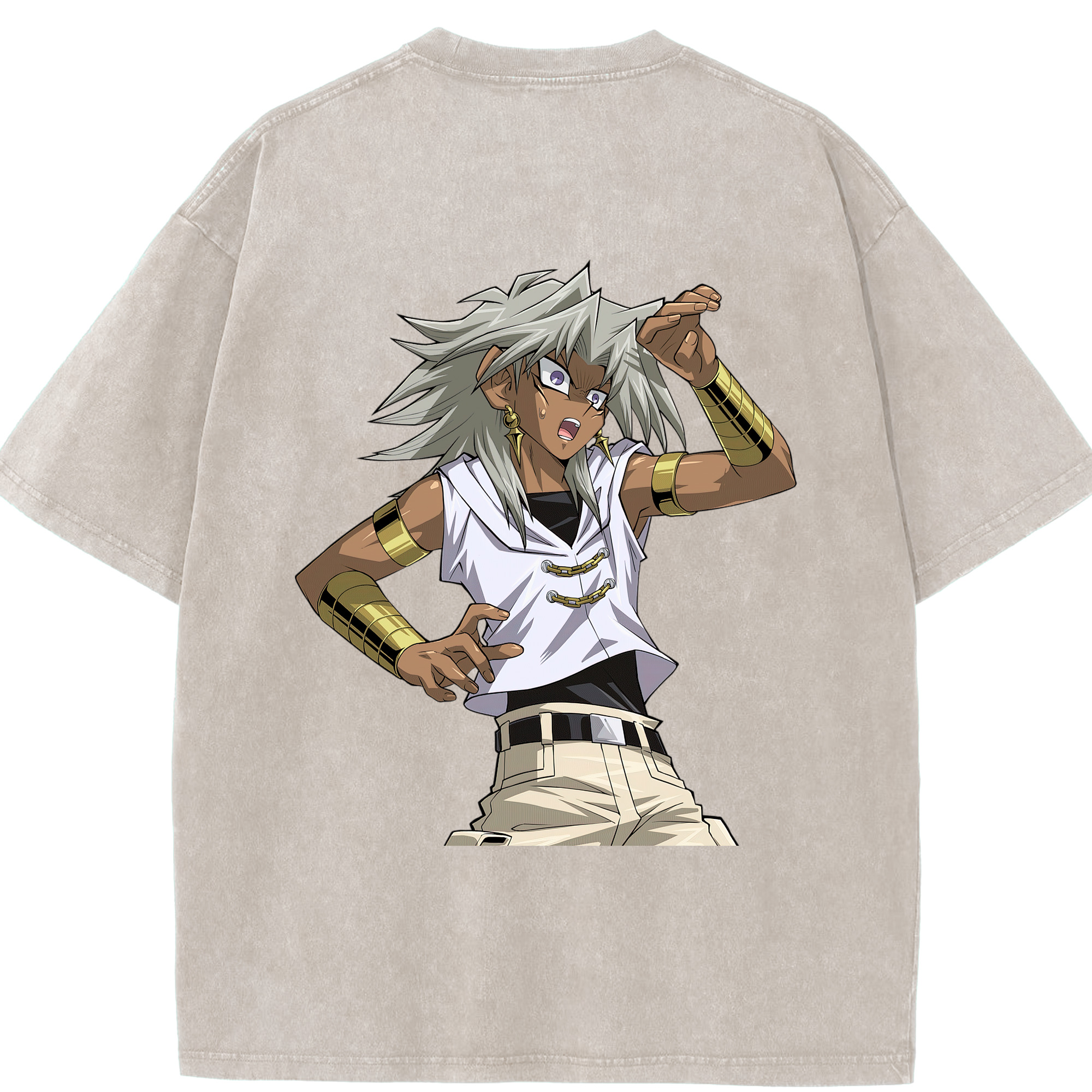 （画像用） 遊☆戯☆王 Yu-Gi-Oh! 綿100% ヴィンテージ風 半袖Tシャツ（背面プリント）