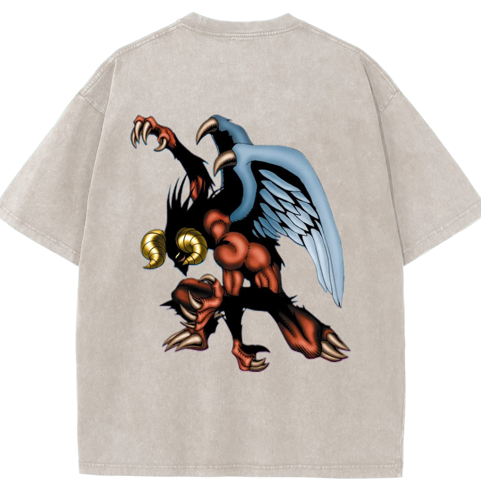 （画像用） 遊☆戯☆王 Yu-Gi-Oh! 綿100% ヴィンテージ風 半袖Tシャツ（背面プリント）