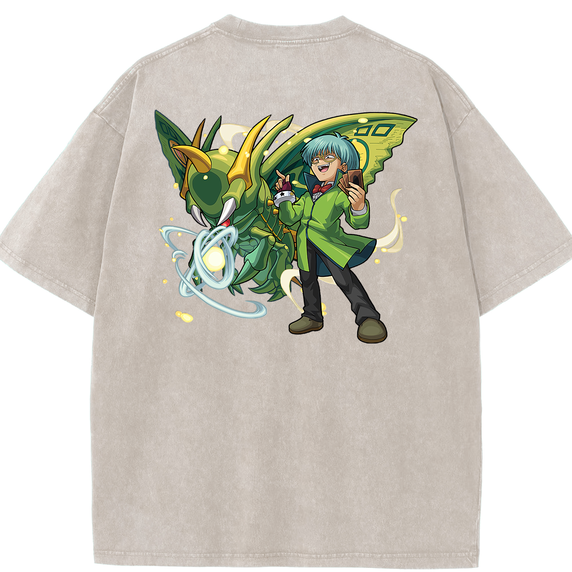 （画像用） 遊☆戯☆王 Yu-Gi-Oh! 綿100% ヴィンテージ風 半袖Tシャツ（背面プリント）