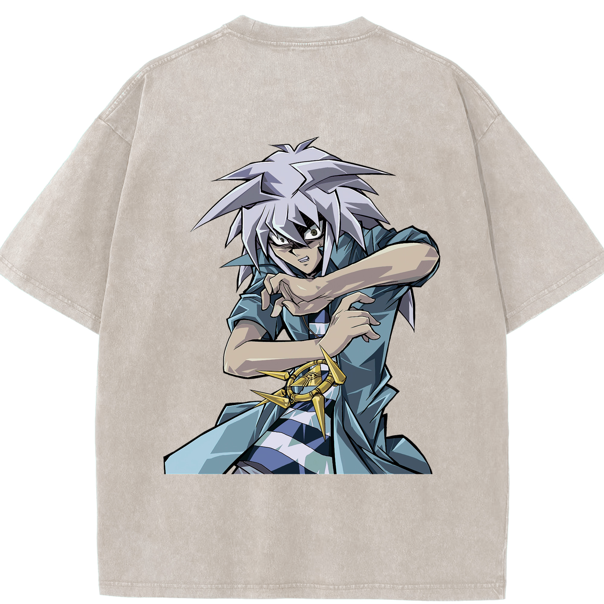 （画像用） 遊☆戯☆王 Yu-Gi-Oh! 綿100% ヴィンテージ風 半袖Tシャツ（背面プリント）