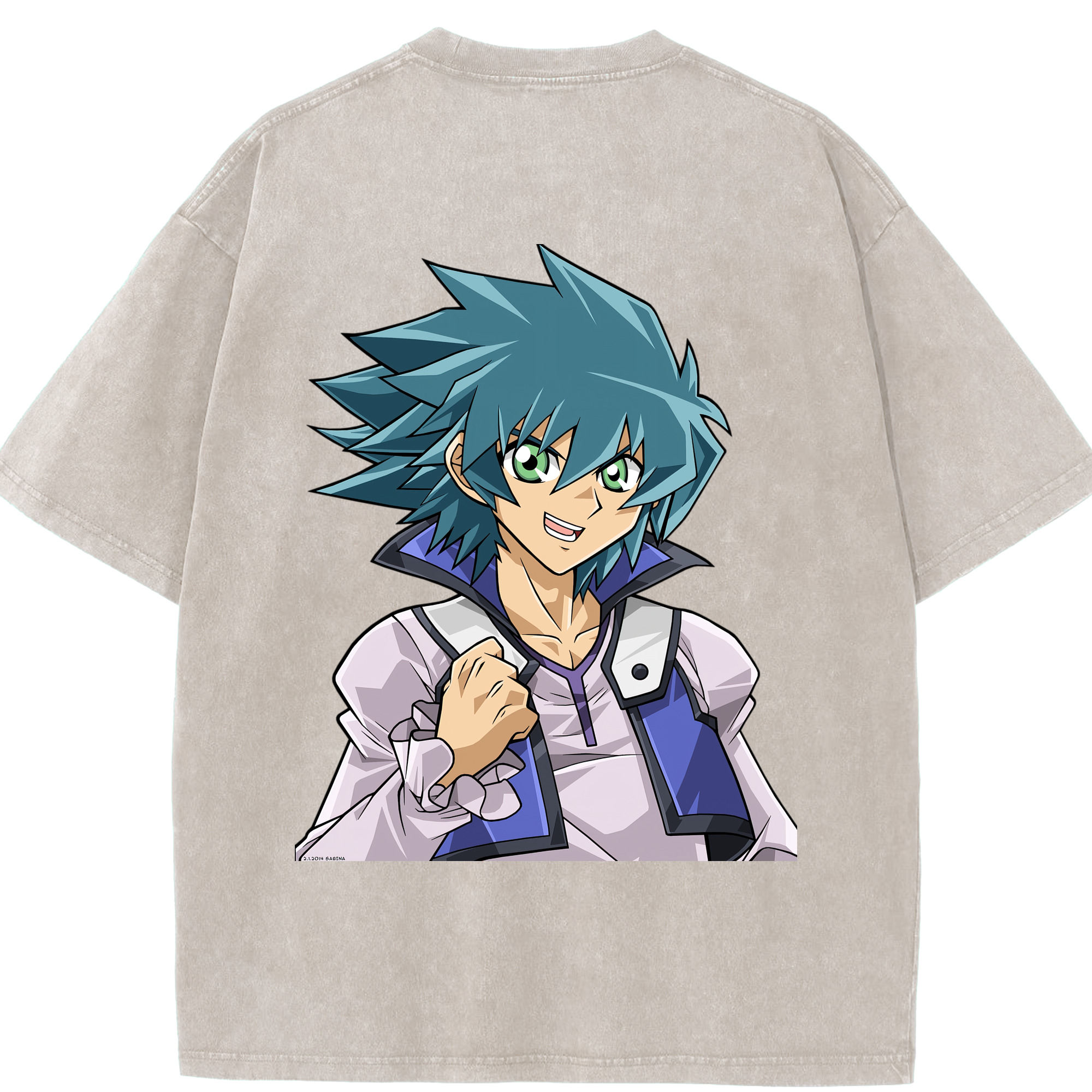 （画像用） 遊☆戯☆王 Yu-Gi-Oh! 綿100% ヴィンテージ風 半袖Tシャツ（背面プリント）