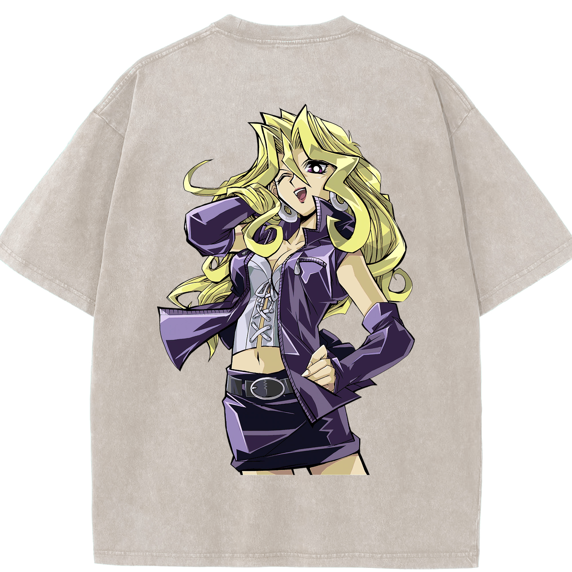 （画像用） 遊☆戯☆王 Yu-Gi-Oh! 綿100% ヴィンテージ風 半袖Tシャツ（背面プリント）