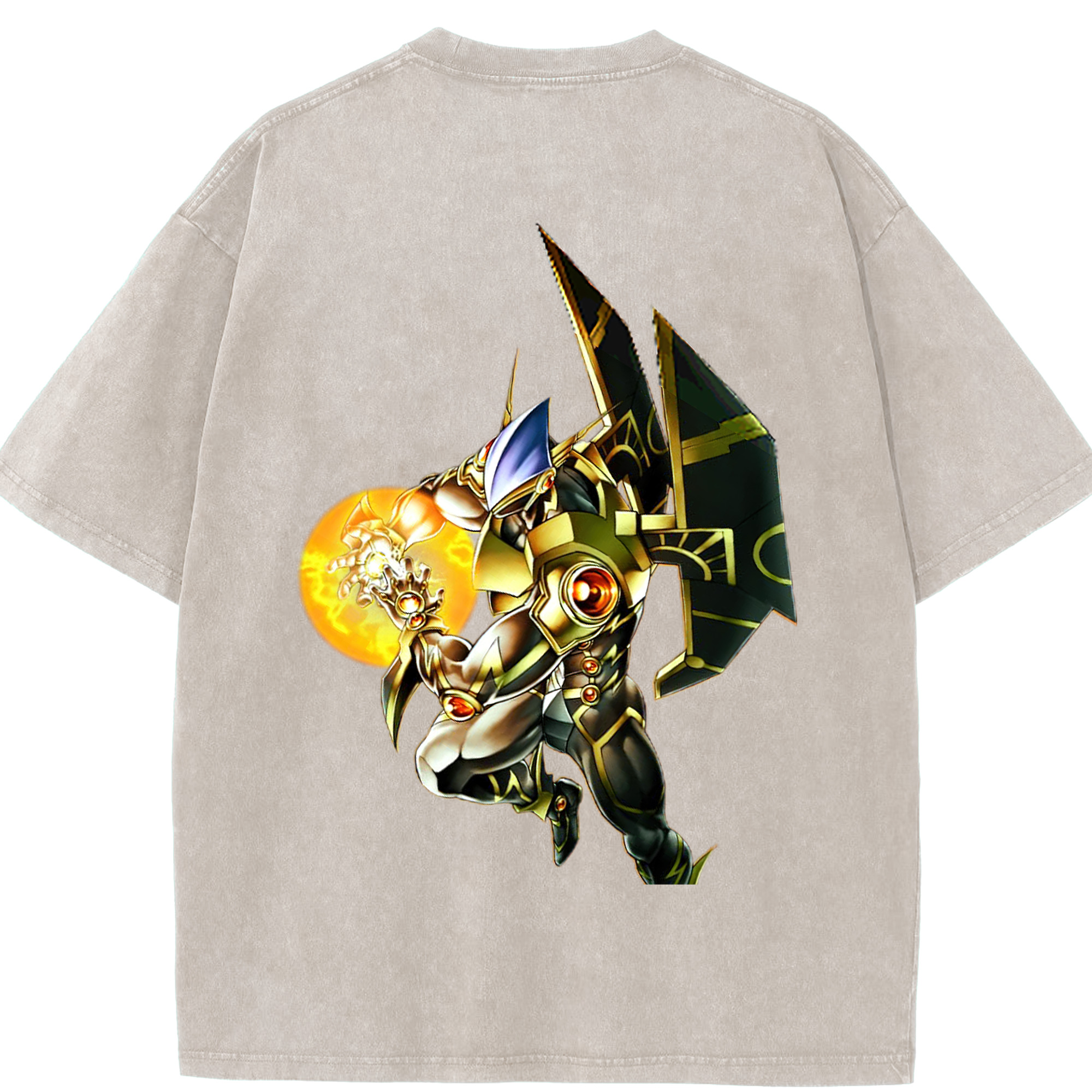 （画像用） 遊☆戯☆王 Yu-Gi-Oh! 綿100% ヴィンテージ風 半袖Tシャツ（背面プリント）