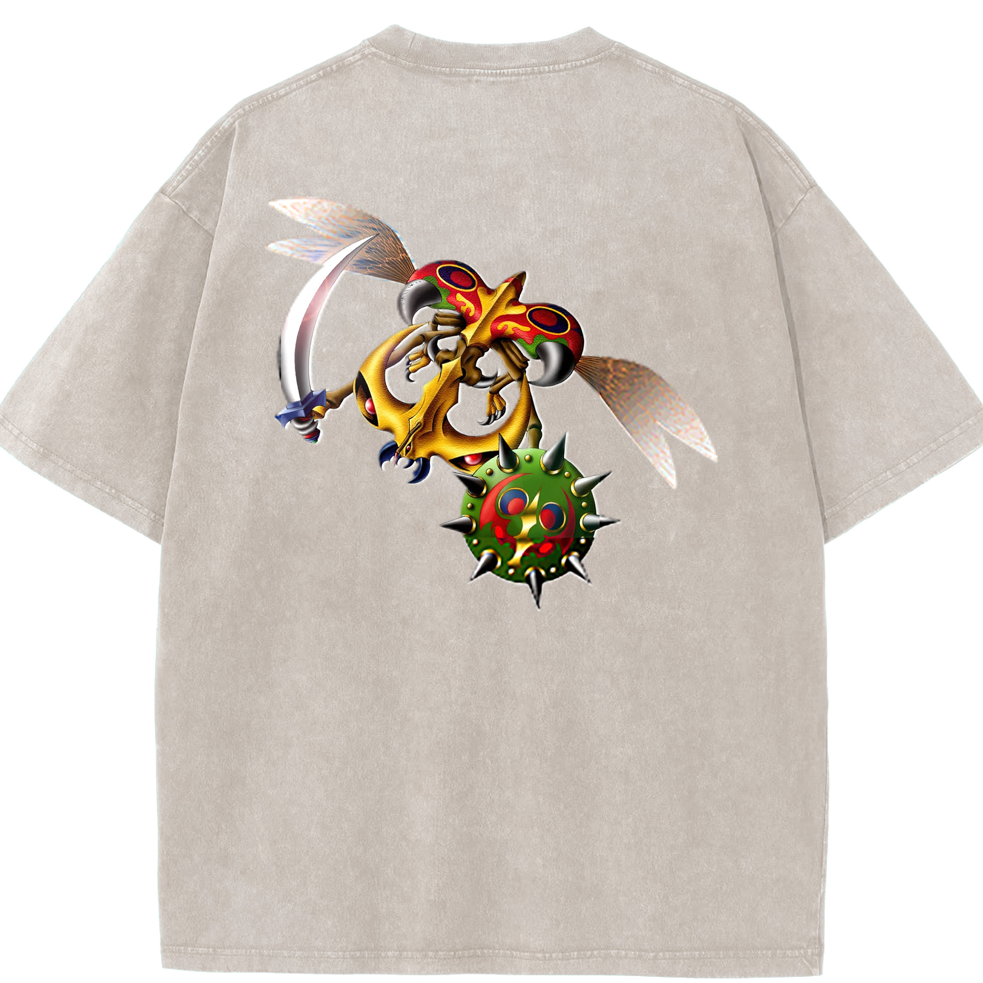 （画像用） 遊☆戯☆王 Yu-Gi-Oh! 綿100% ヴィンテージ風 半袖Tシャツ（背面プリント）