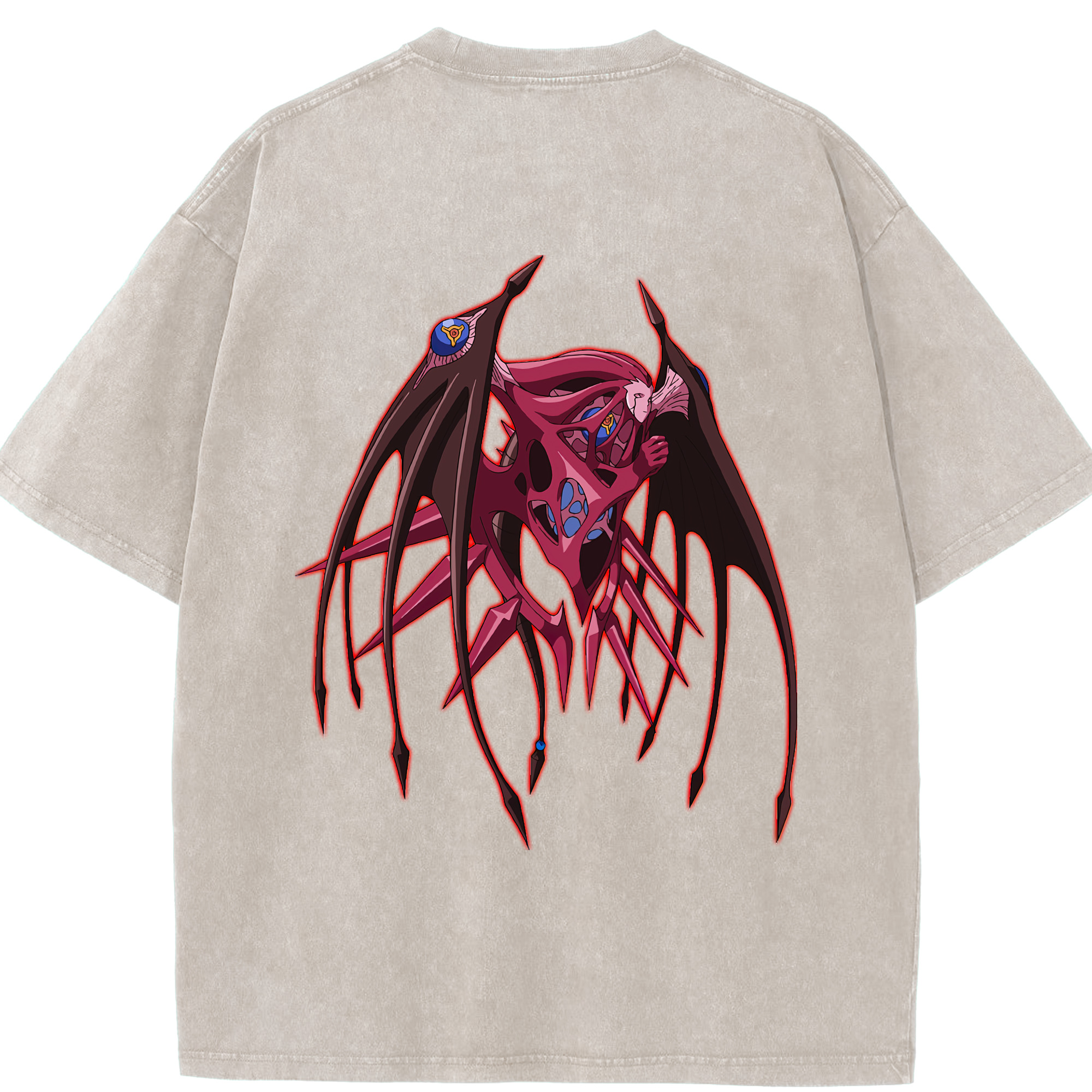 （画像用） 遊☆戯☆王 Yu-Gi-Oh! 綿100% ヴィンテージ風 半袖Tシャツ（背面プリント）