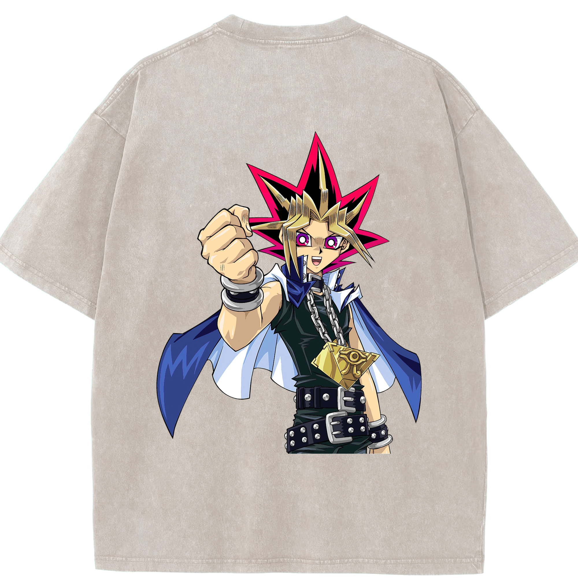 （画像用） 遊☆戯☆王 Yu-Gi-Oh! 綿100% ヴィンテージ風 半袖Tシャツ（背面プリント）