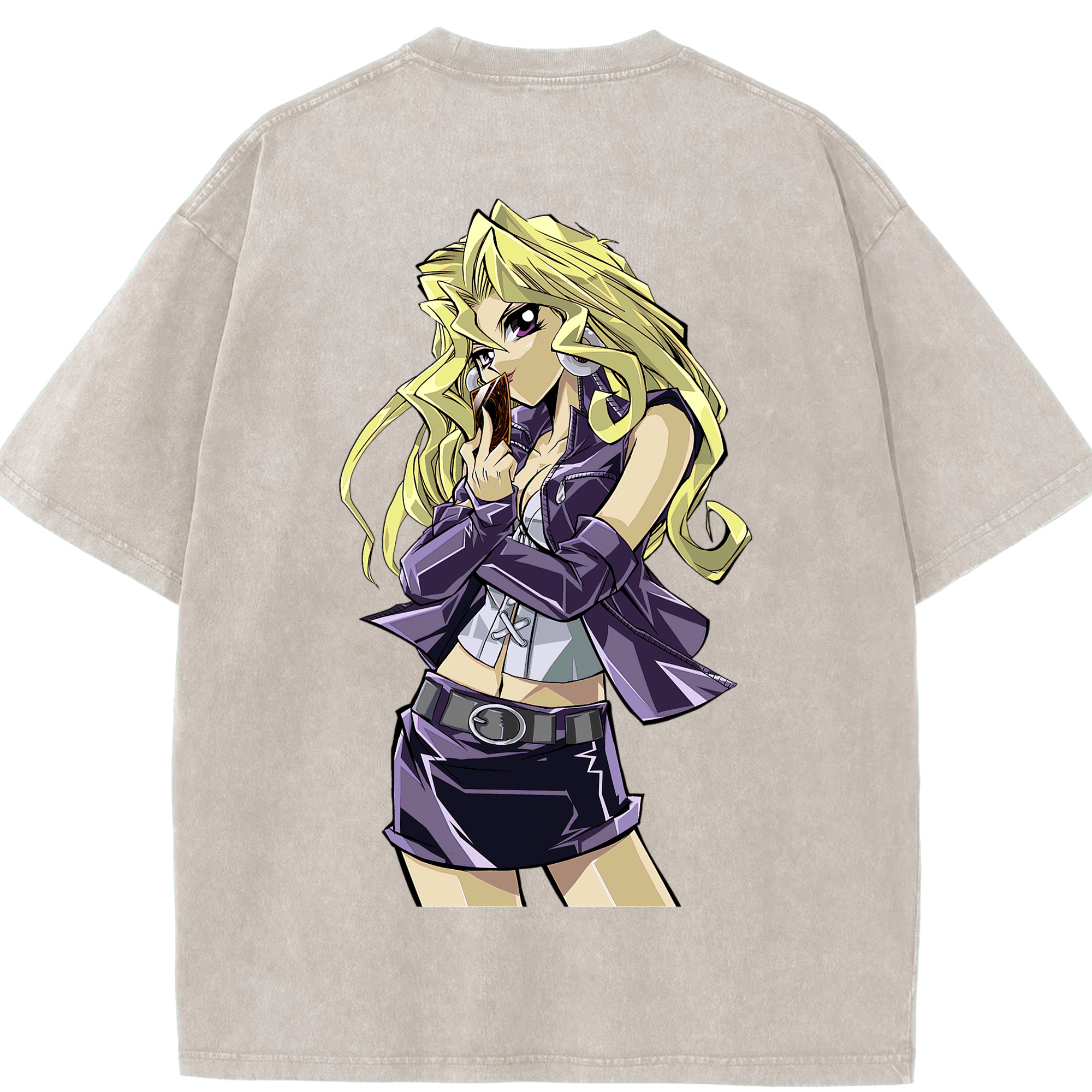 （画像用） 遊☆戯☆王 Yu-Gi-Oh! 綿100% ヴィンテージ風 半袖Tシャツ（背面プリント）