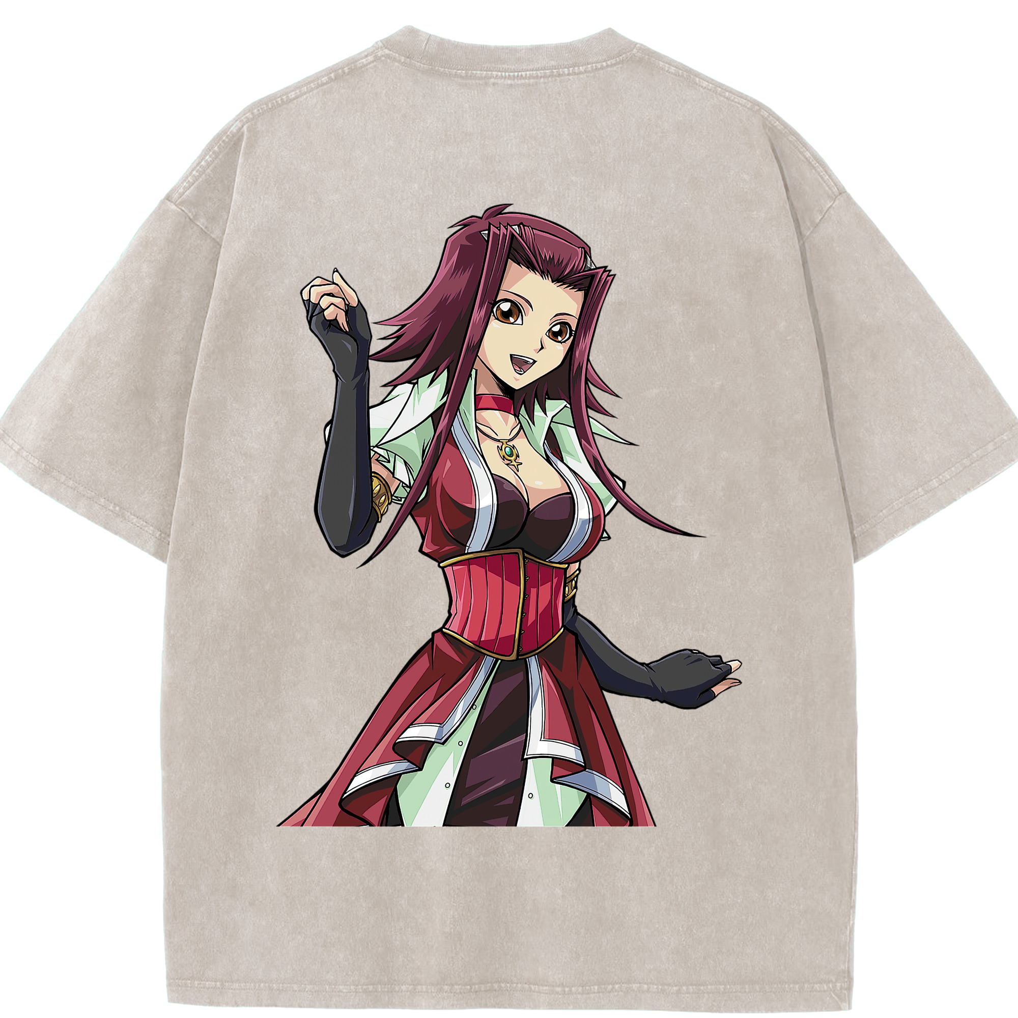 （画像用） 遊☆戯☆王 Yu-Gi-Oh! 綿100% ヴィンテージ風 半袖Tシャツ（背面プリント）