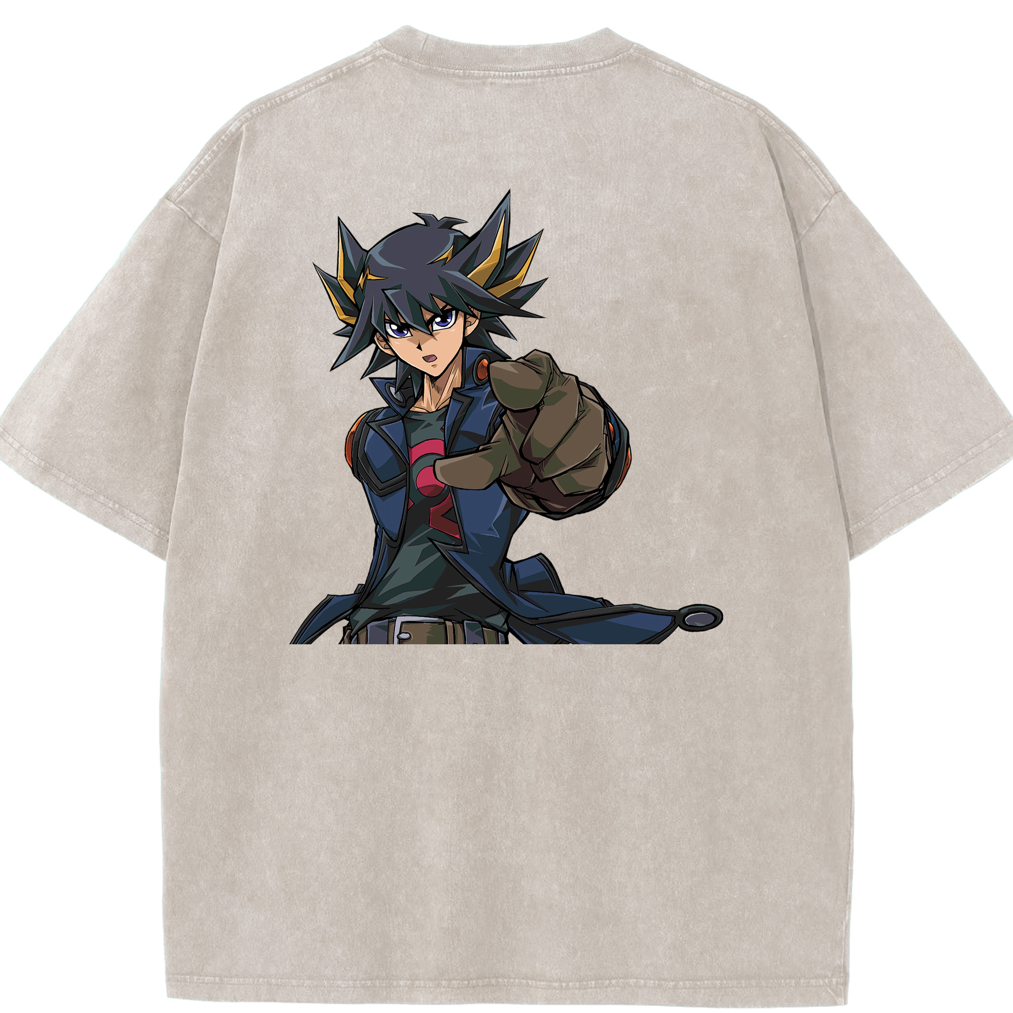 （画像用） 遊☆戯☆王 Yu-Gi-Oh! 綿100% ヴィンテージ風 半袖Tシャツ（背面プリント）