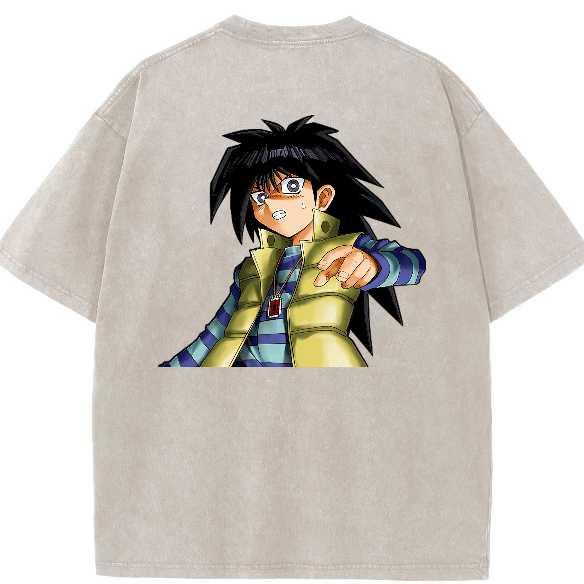（画像用） 遊☆戯☆王 Yu-Gi-Oh! 綿100% ヴィンテージ風 半袖Tシャツ（背面プリント）