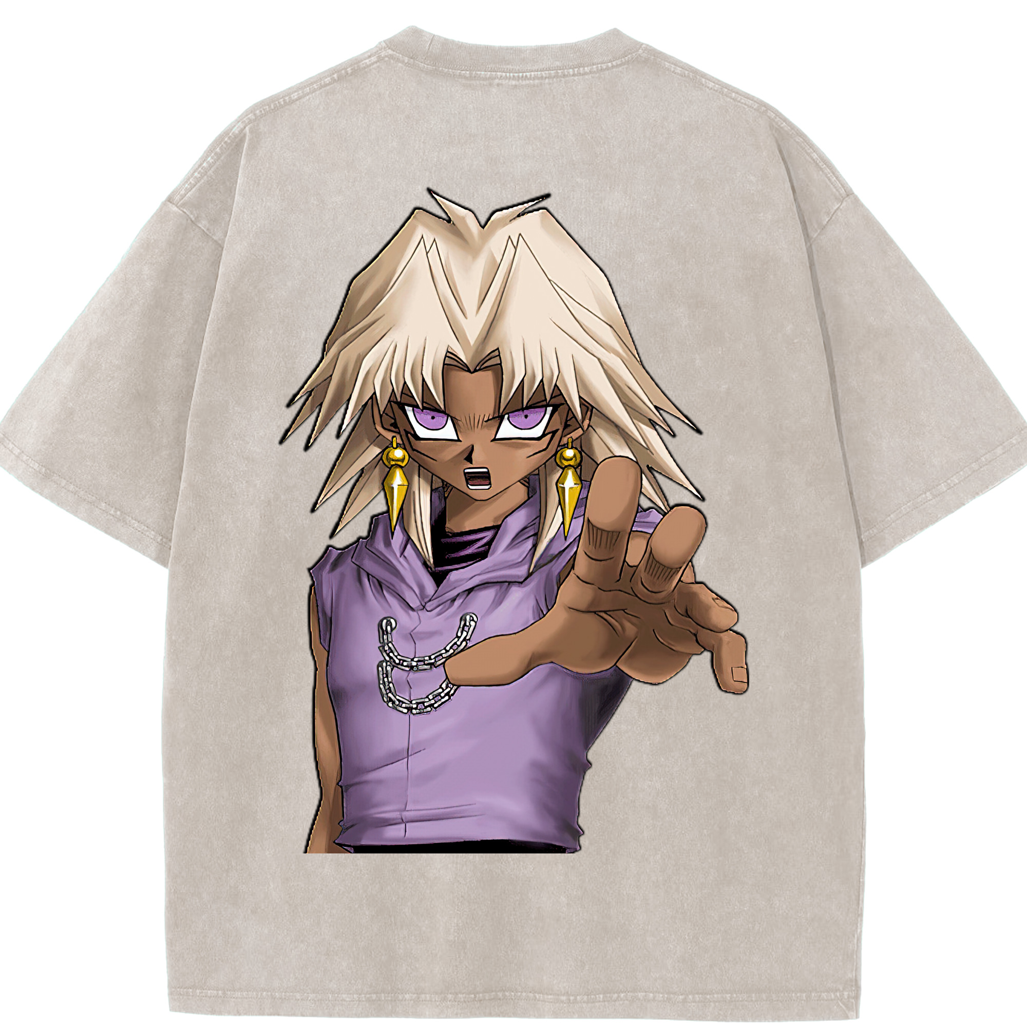 （画像用） 遊☆戯☆王 Yu-Gi-Oh! 綿100% ヴィンテージ風 半袖Tシャツ（背面プリント）
