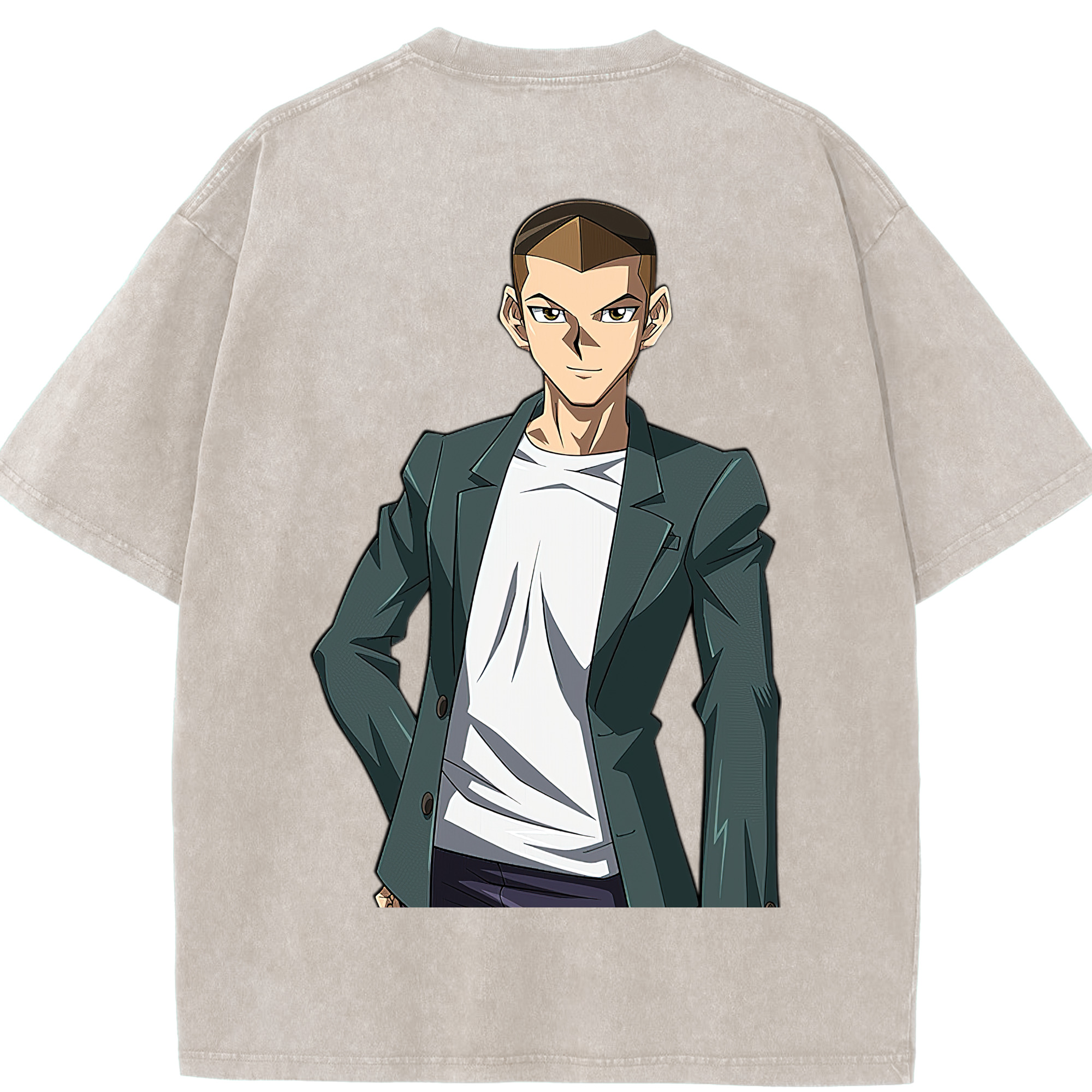 （画像用） 遊☆戯☆王 Yu-Gi-Oh! 綿100% ヴィンテージ風 半袖Tシャツ（背面プリント）