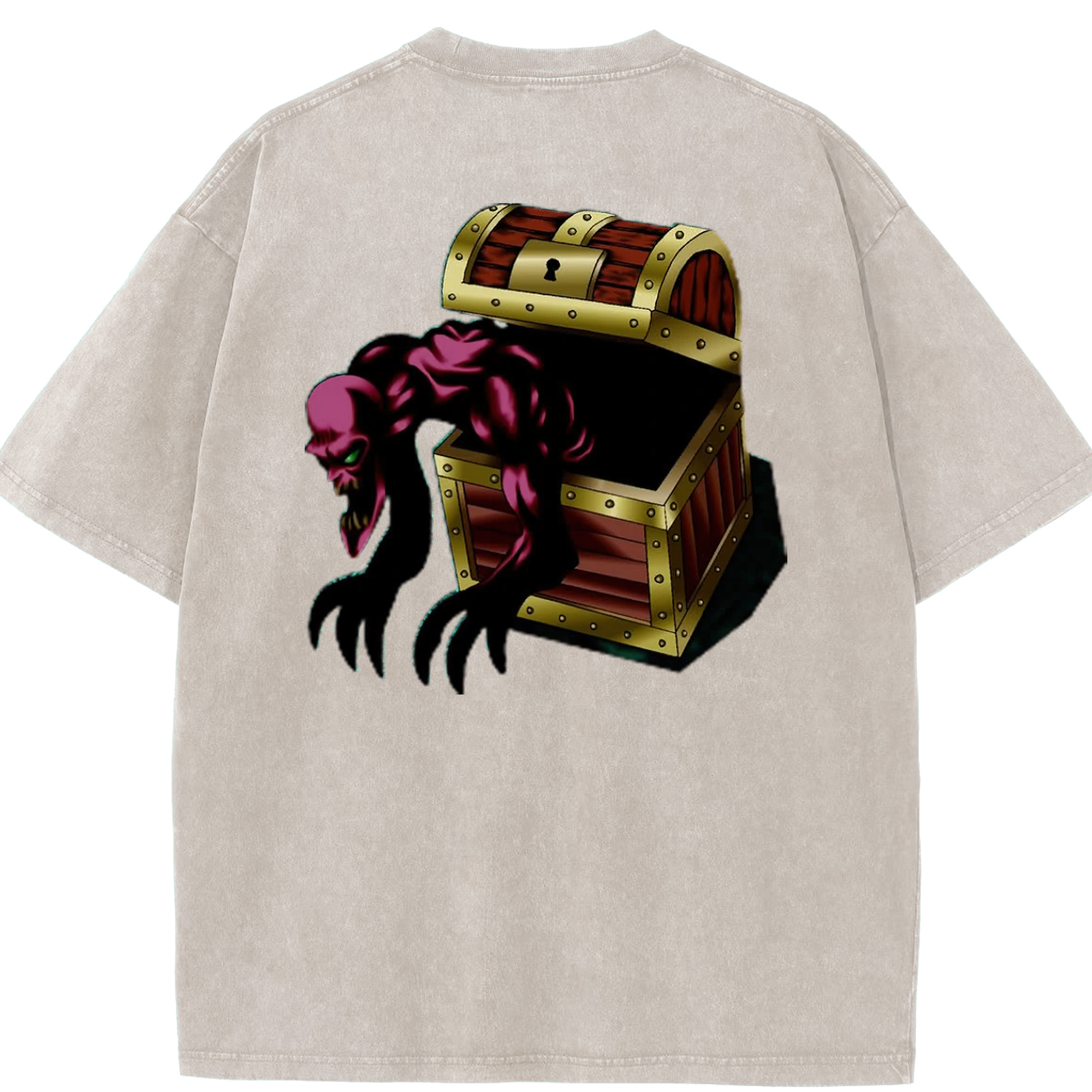 （画像用） 遊☆戯☆王 Yu-Gi-Oh! 綿100% ヴィンテージ風 半袖Tシャツ（背面プリント）