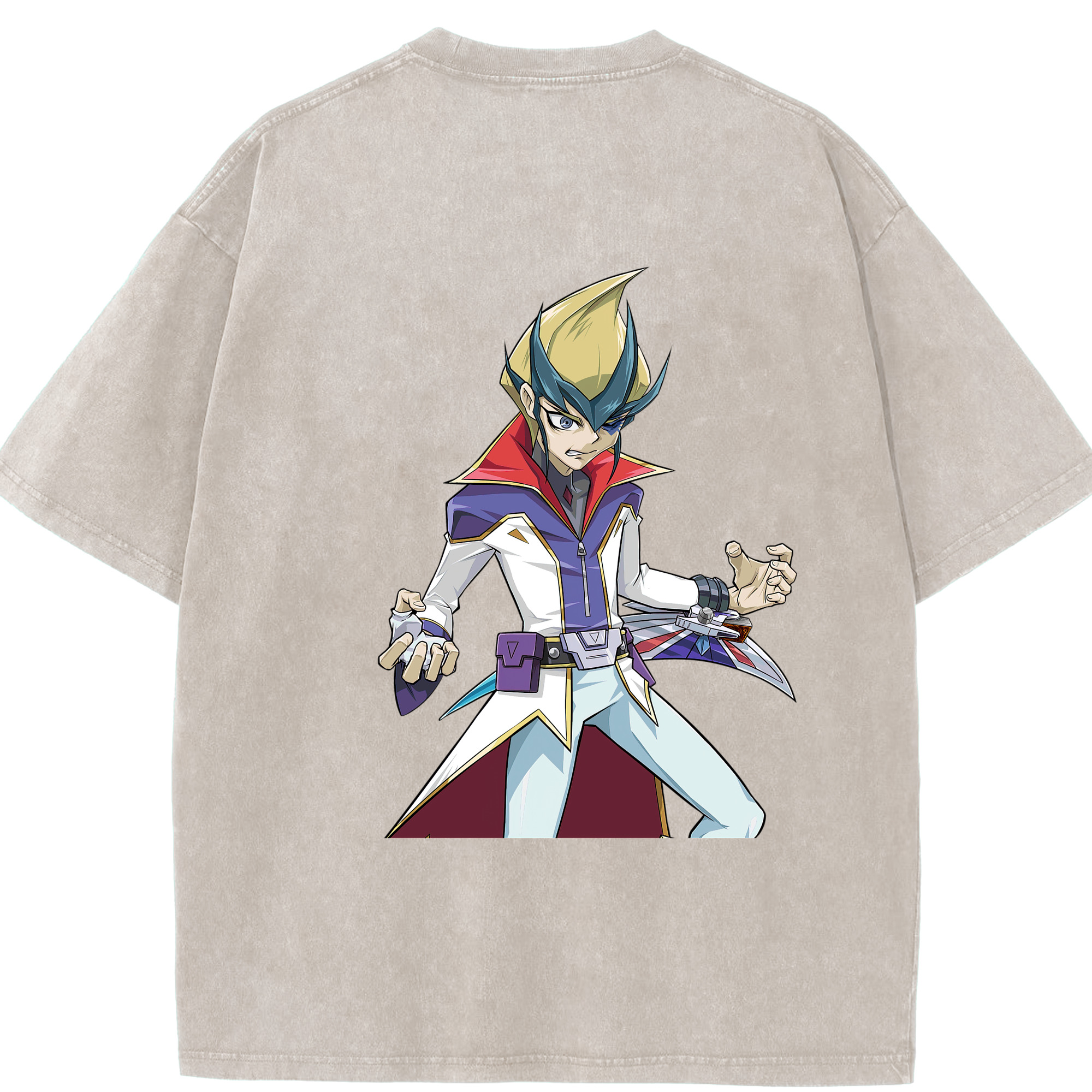 （画像用） 遊☆戯☆王 Yu-Gi-Oh! 綿100% ヴィンテージ風 半袖Tシャツ（背面プリント）