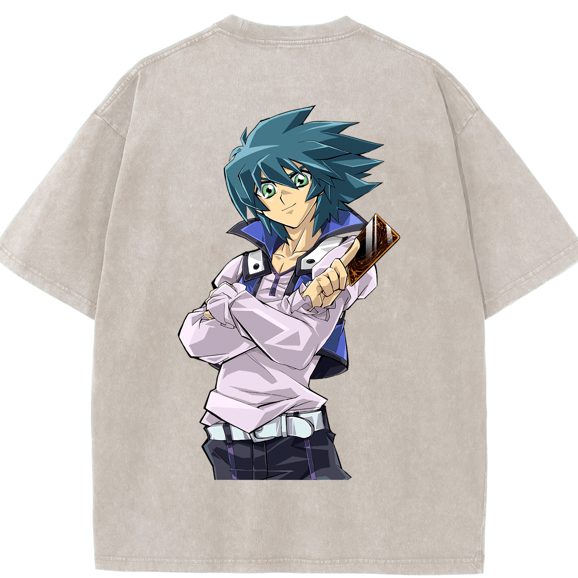 （画像用） 遊☆戯☆王 Yu-Gi-Oh! 綿100% ヴィンテージ風 半袖Tシャツ（背面プリント）