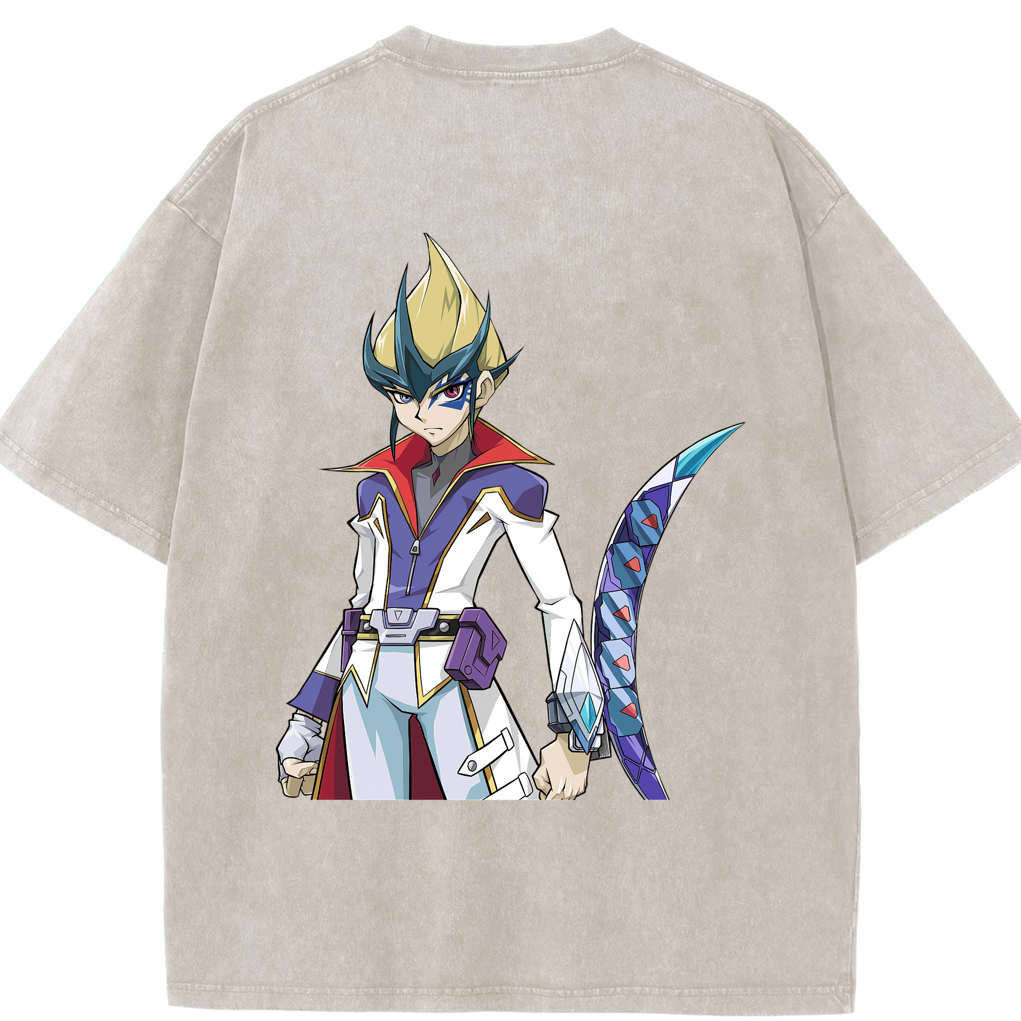 （画像用） 遊☆戯☆王 Yu-Gi-Oh! 綿100% ヴィンテージ風 半袖Tシャツ（背面プリント）