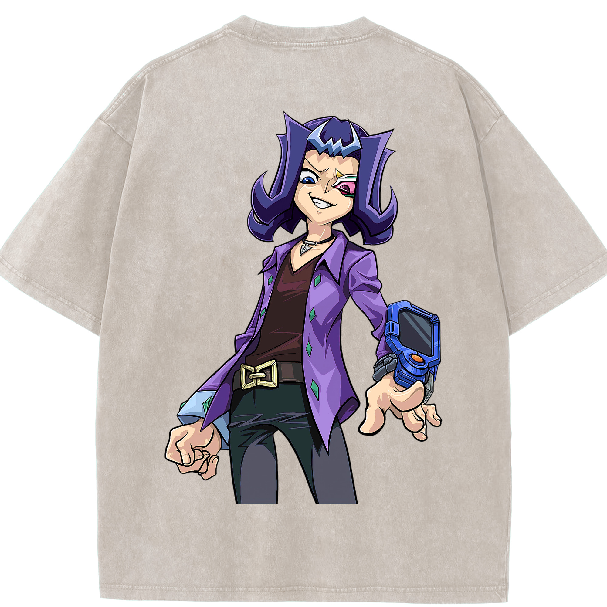 （画像用） 遊☆戯☆王 Yu-Gi-Oh! 綿100% ヴィンテージ風 半袖Tシャツ（背面プリント）