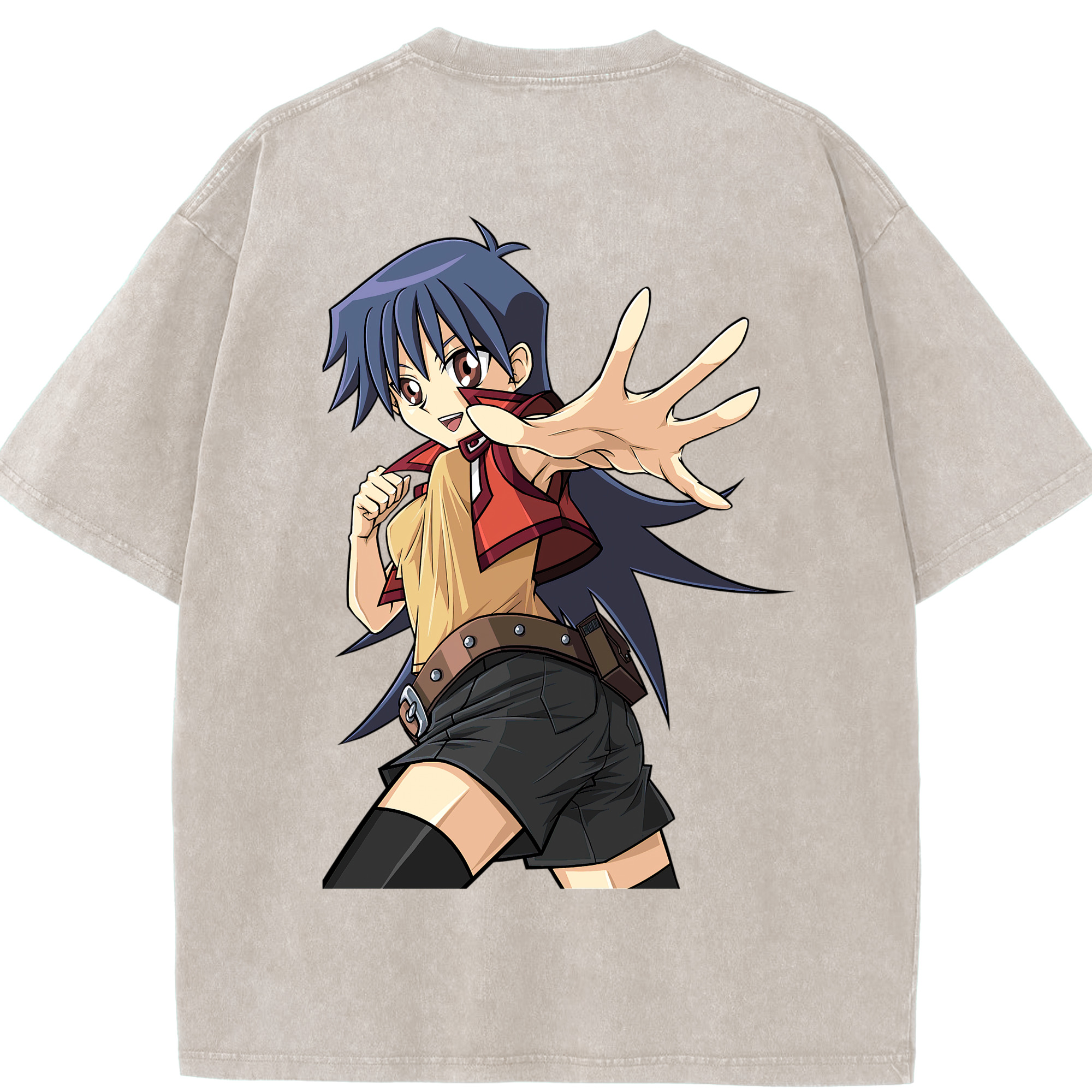 （画像用） 遊☆戯☆王 Yu-Gi-Oh! 綿100% ヴィンテージ風 半袖Tシャツ（背面プリント）