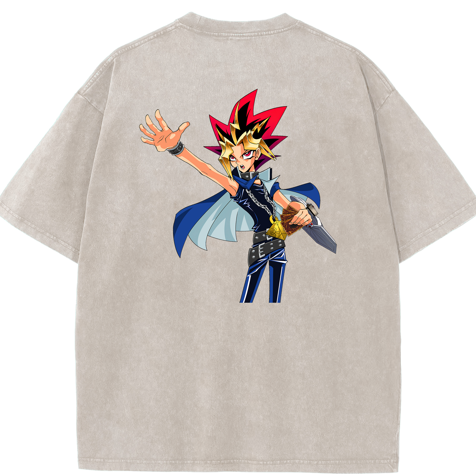 （画像用） 遊☆戯☆王 Yu-Gi-Oh! 綿100% ヴィンテージ風 半袖Tシャツ（背面プリント）