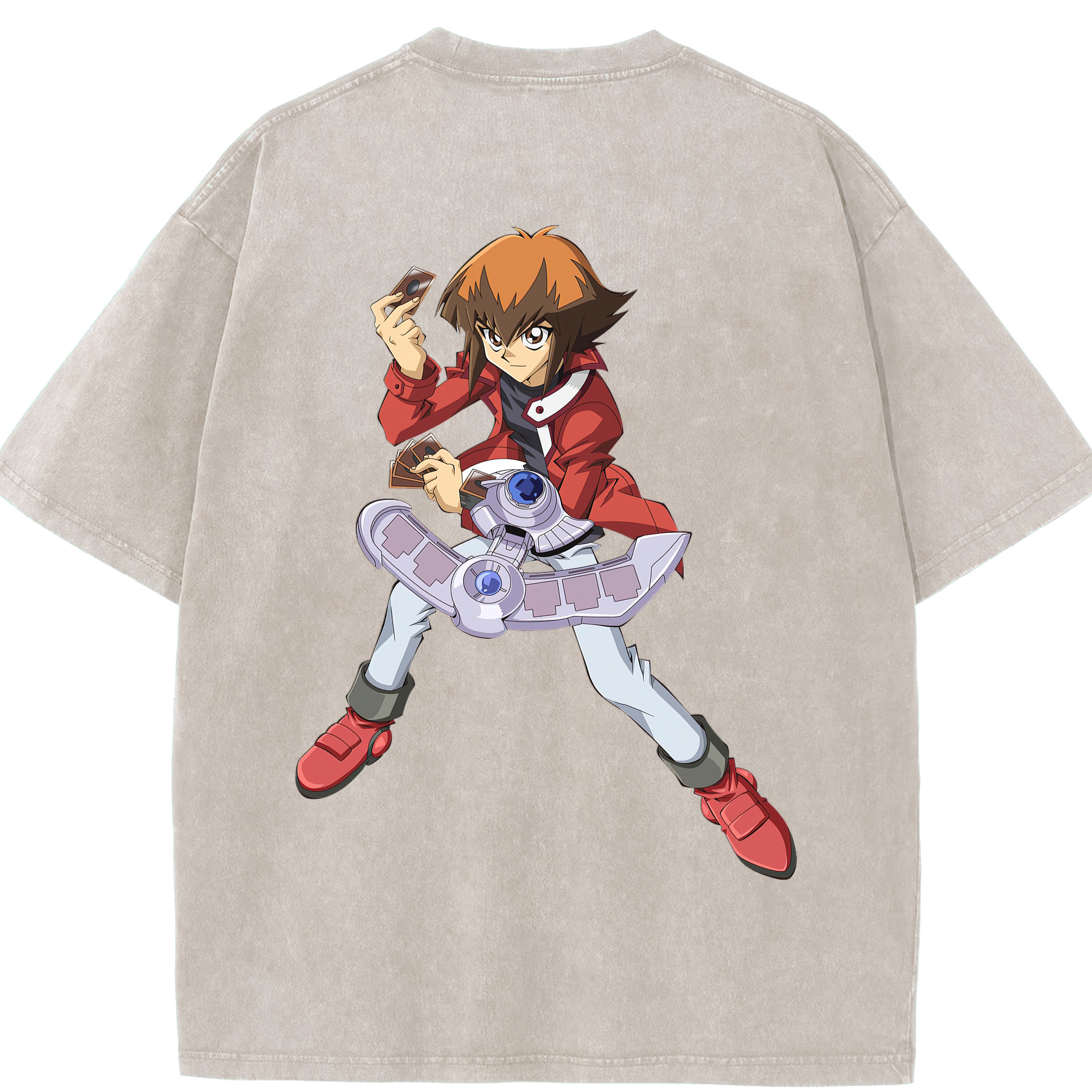 （画像用） 遊☆戯☆王 Yu-Gi-Oh! 綿100% ヴィンテージ風 半袖Tシャツ（背面プリント）