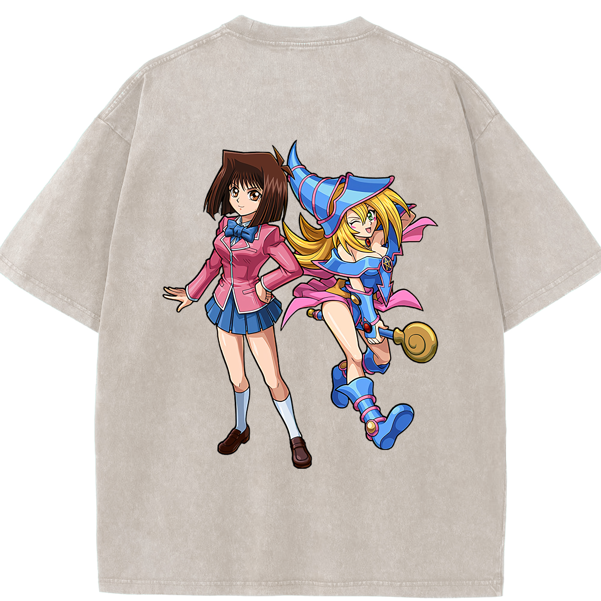 （画像用） 遊☆戯☆王 Yu-Gi-Oh! 綿100% ヴィンテージ風 半袖Tシャツ（背面プリント）