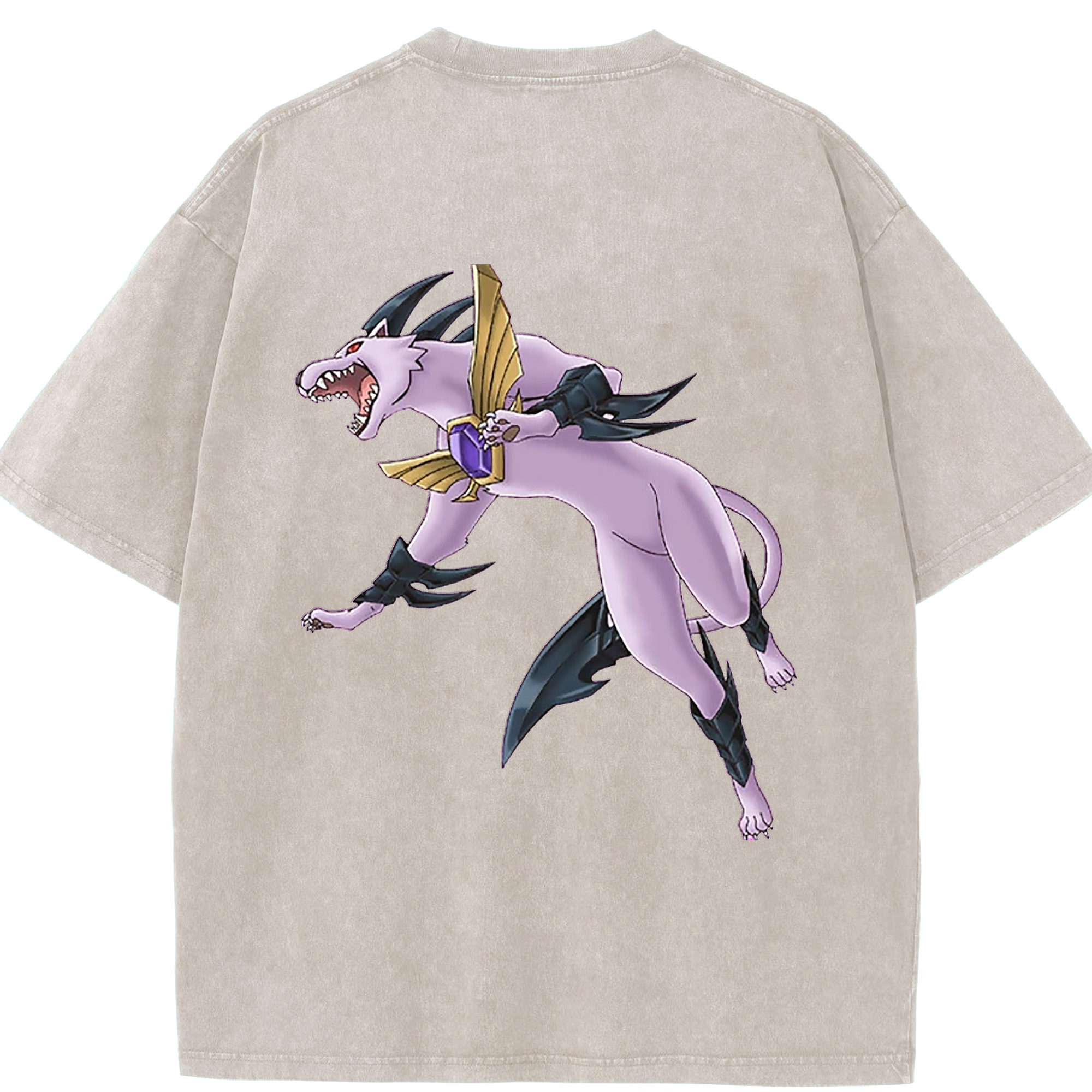 （画像用） 遊☆戯☆王 Yu-Gi-Oh! 綿100% ヴィンテージ風 半袖Tシャツ（背面プリント）