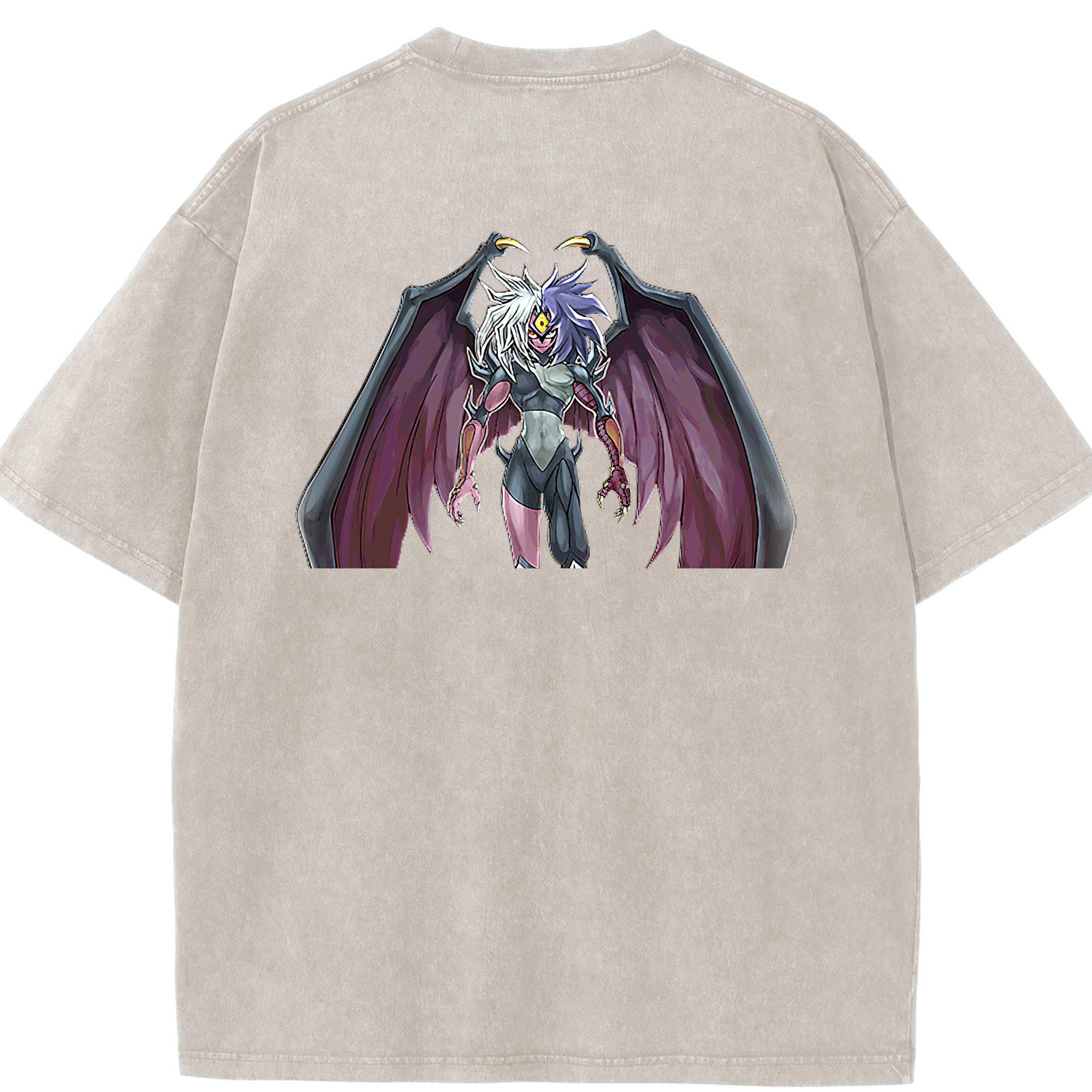 （画像用） 遊☆戯☆王 Yu-Gi-Oh! 綿100% ヴィンテージ風 半袖Tシャツ（背面プリント）