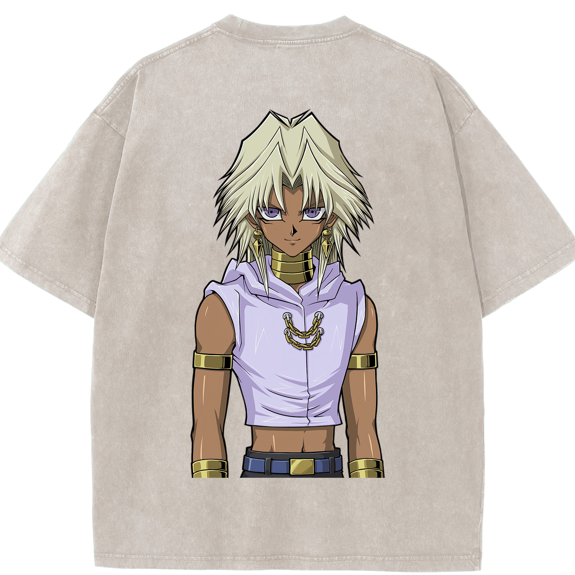 （画像用） 遊☆戯☆王 Yu-Gi-Oh! 綿100% ヴィンテージ風 半袖Tシャツ（背面プリント）