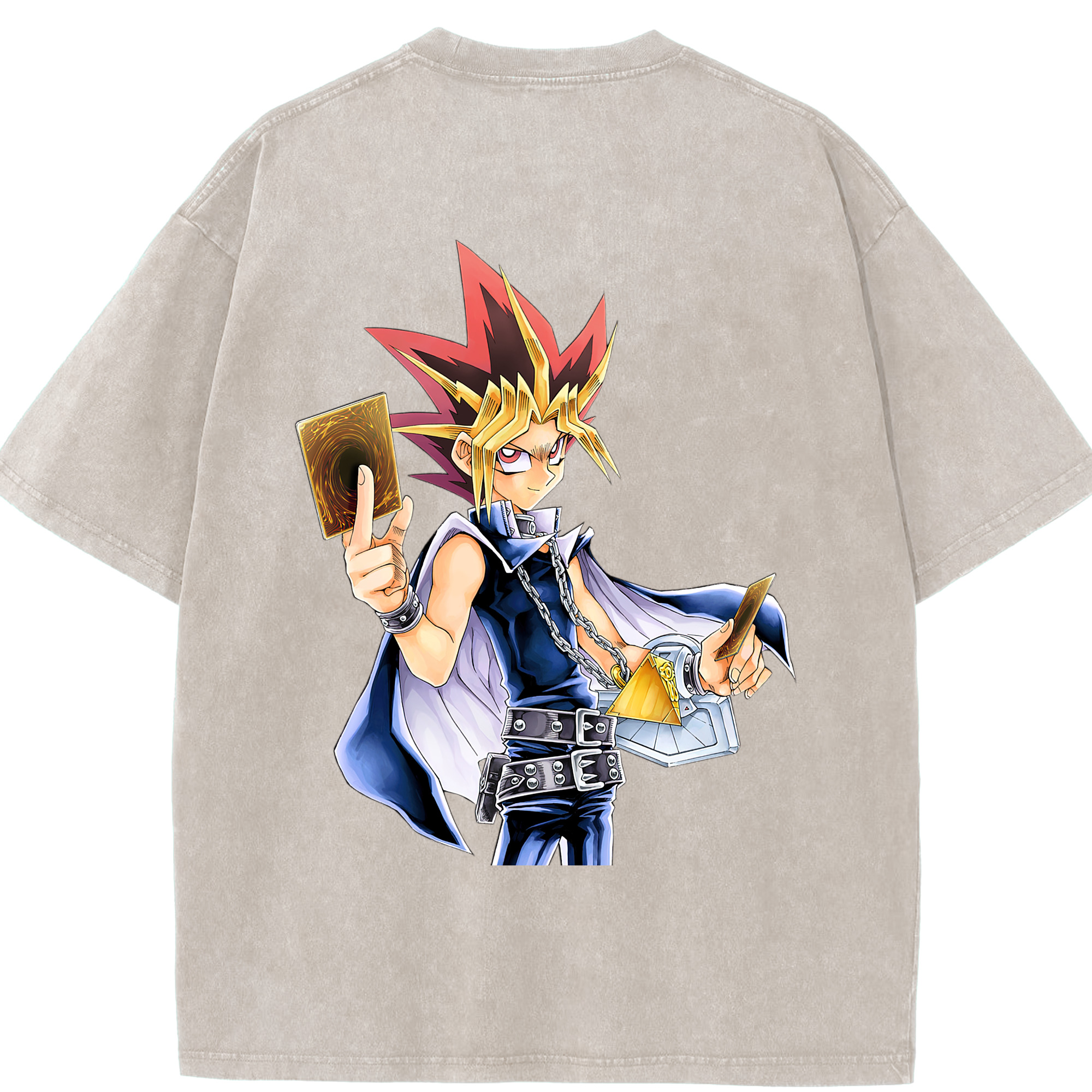 （画像用） 遊☆戯☆王 Yu-Gi-Oh! 綿100% ヴィンテージ風 半袖Tシャツ（背面プリント）