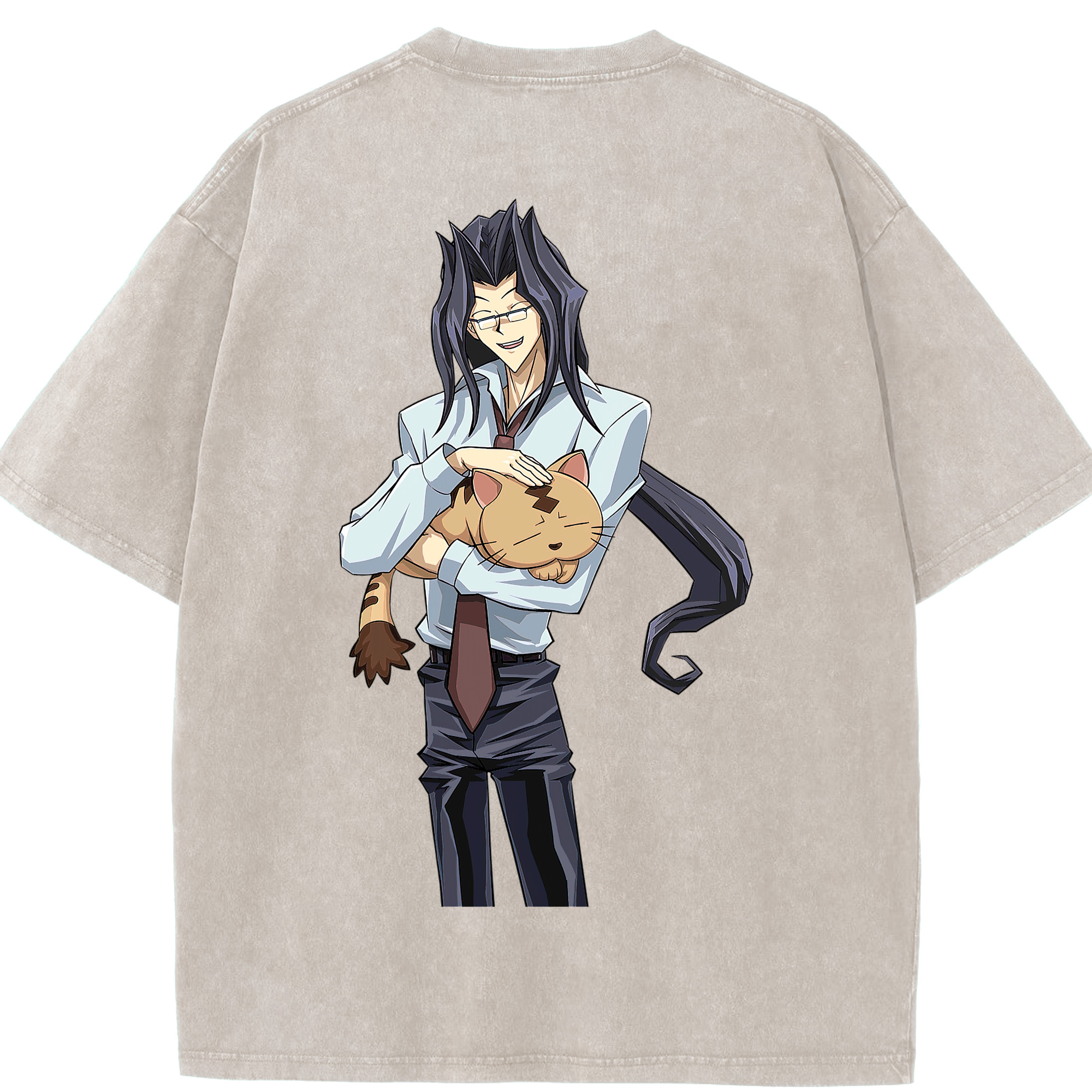 （画像用） 遊☆戯☆王 Yu-Gi-Oh! 綿100% ヴィンテージ風 半袖Tシャツ（背面プリント）