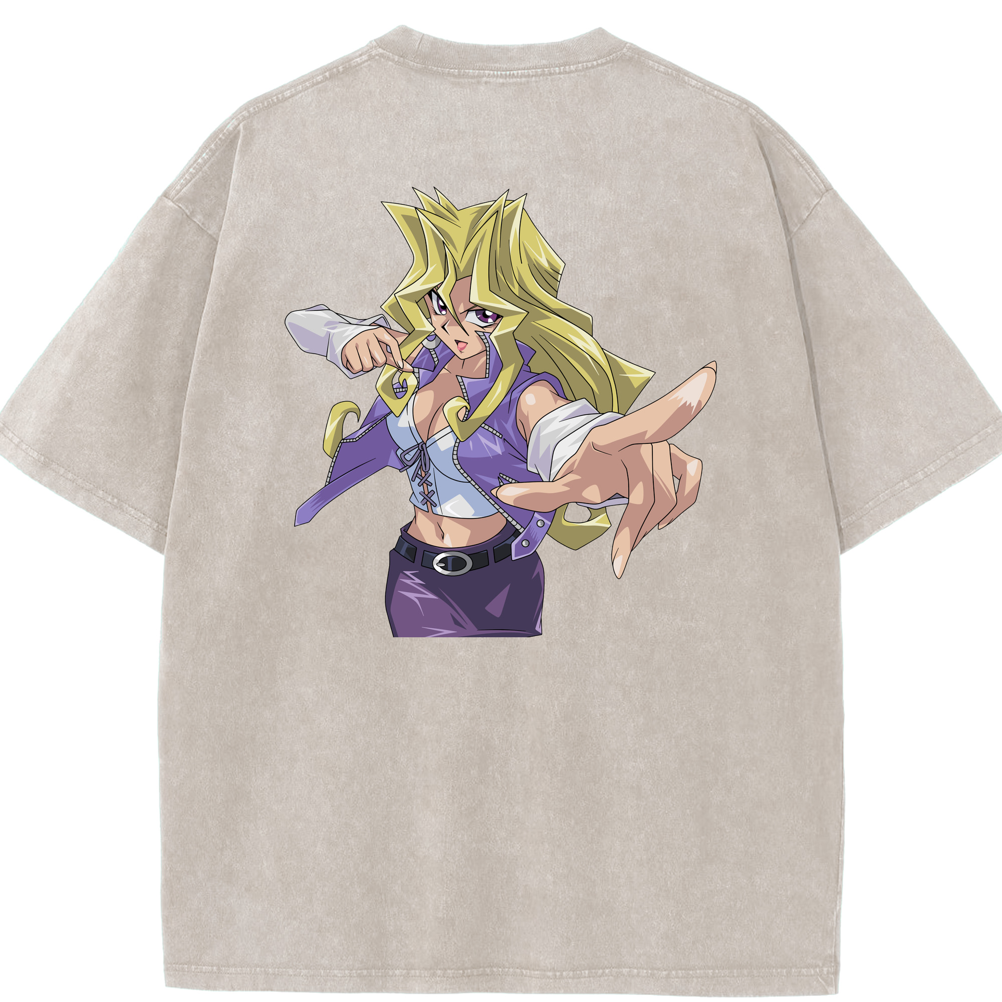 （画像用） 遊☆戯☆王 Yu-Gi-Oh! 綿100% ヴィンテージ風 半袖Tシャツ（背面プリント）