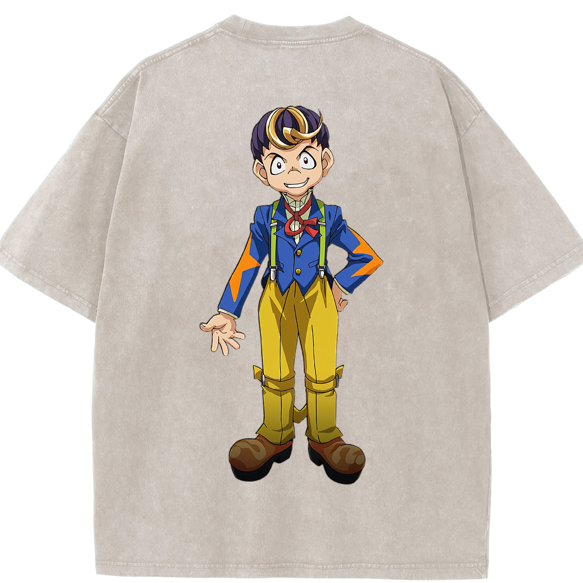 （画像用） 遊☆戯☆王 Yu-Gi-Oh! 綿100% ヴィンテージ風 半袖Tシャツ（背面プリント）