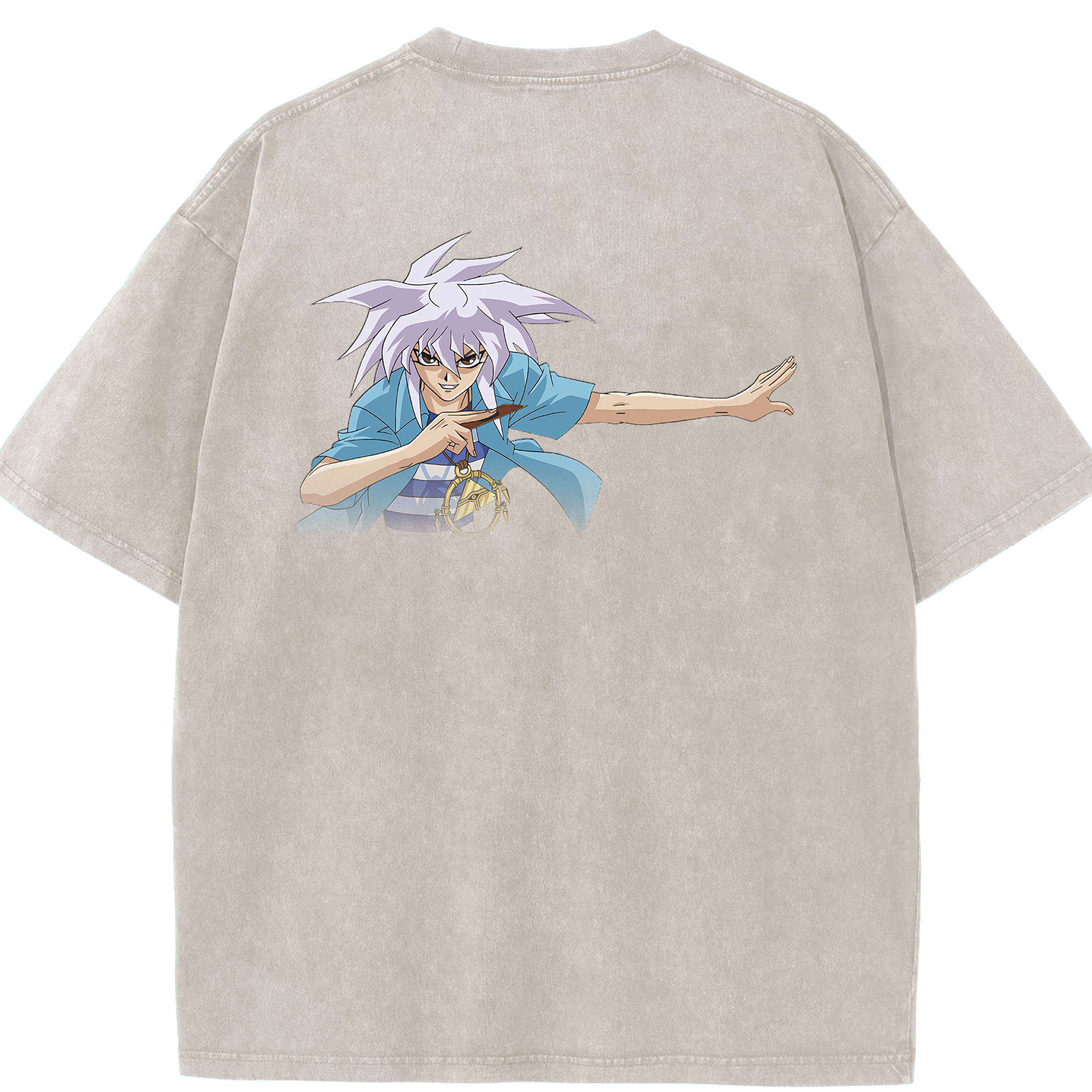 （画像用） 遊☆戯☆王 Yu-Gi-Oh! 綿100% ヴィンテージ風 半袖Tシャツ（背面プリント）