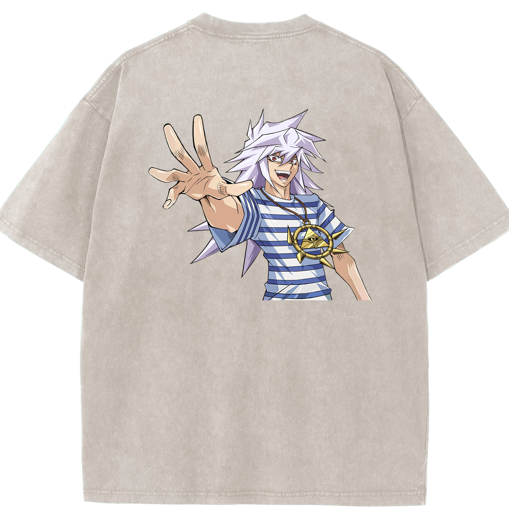 （画像用） 遊☆戯☆王 Yu-Gi-Oh! 綿100% ヴィンテージ風 半袖Tシャツ（背面プリント）