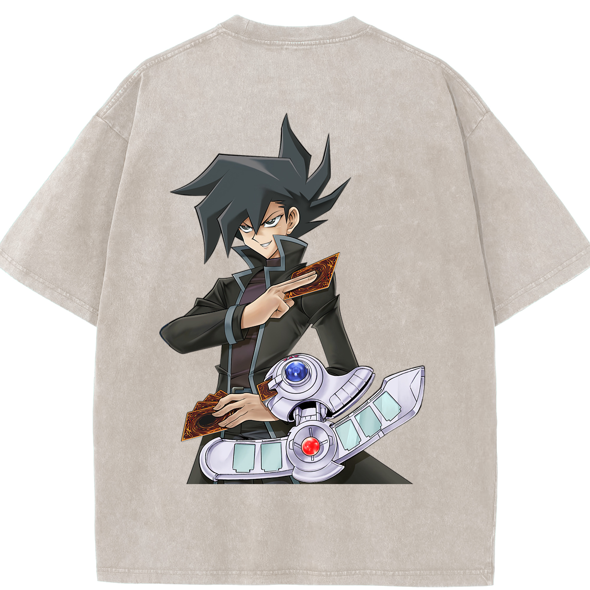 （画像用） 遊☆戯☆王 Yu-Gi-Oh! 綿100% ヴィンテージ風 半袖Tシャツ（背面プリント）