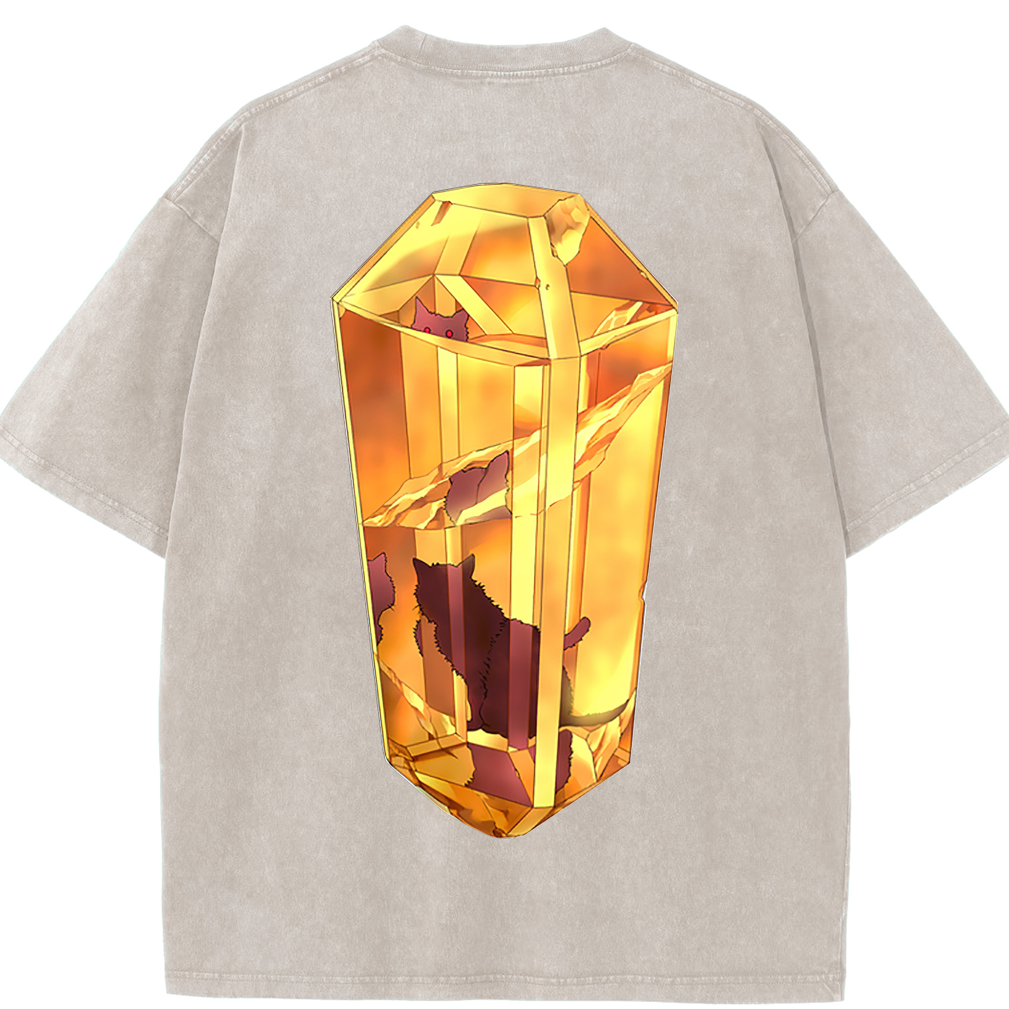 （画像用） 遊☆戯☆王 Yu-Gi-Oh! 綿100% ヴィンテージ風 半袖Tシャツ（背面プリント）