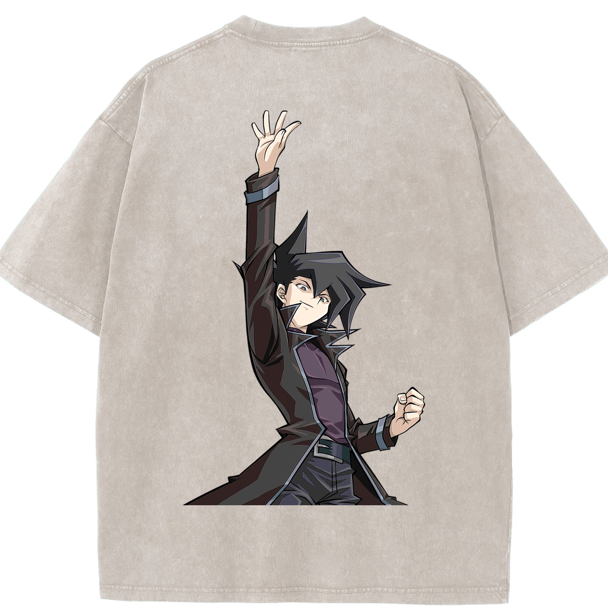 （画像用） 遊☆戯☆王 Yu-Gi-Oh! 綿100% ヴィンテージ風 半袖Tシャツ（背面プリント）