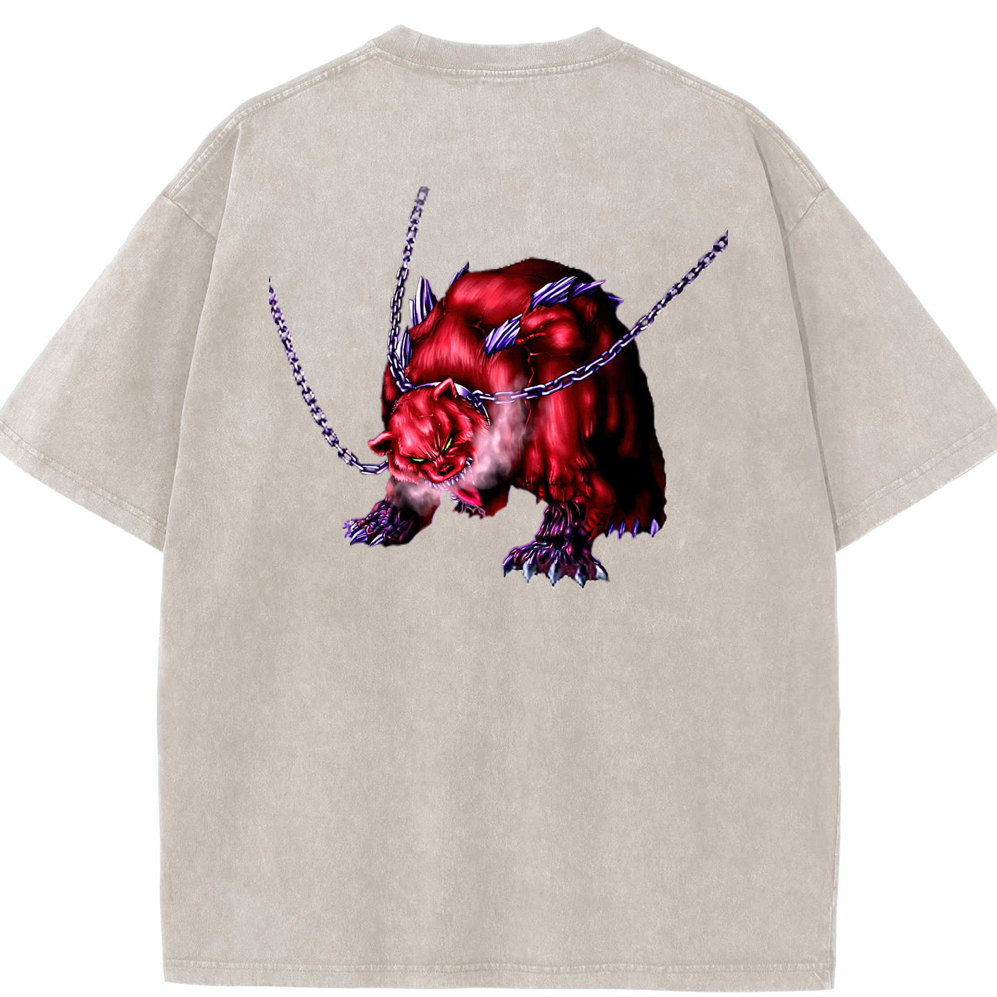 （画像用） 遊☆戯☆王 Yu-Gi-Oh! 綿100% ヴィンテージ風 半袖Tシャツ（背面プリント）