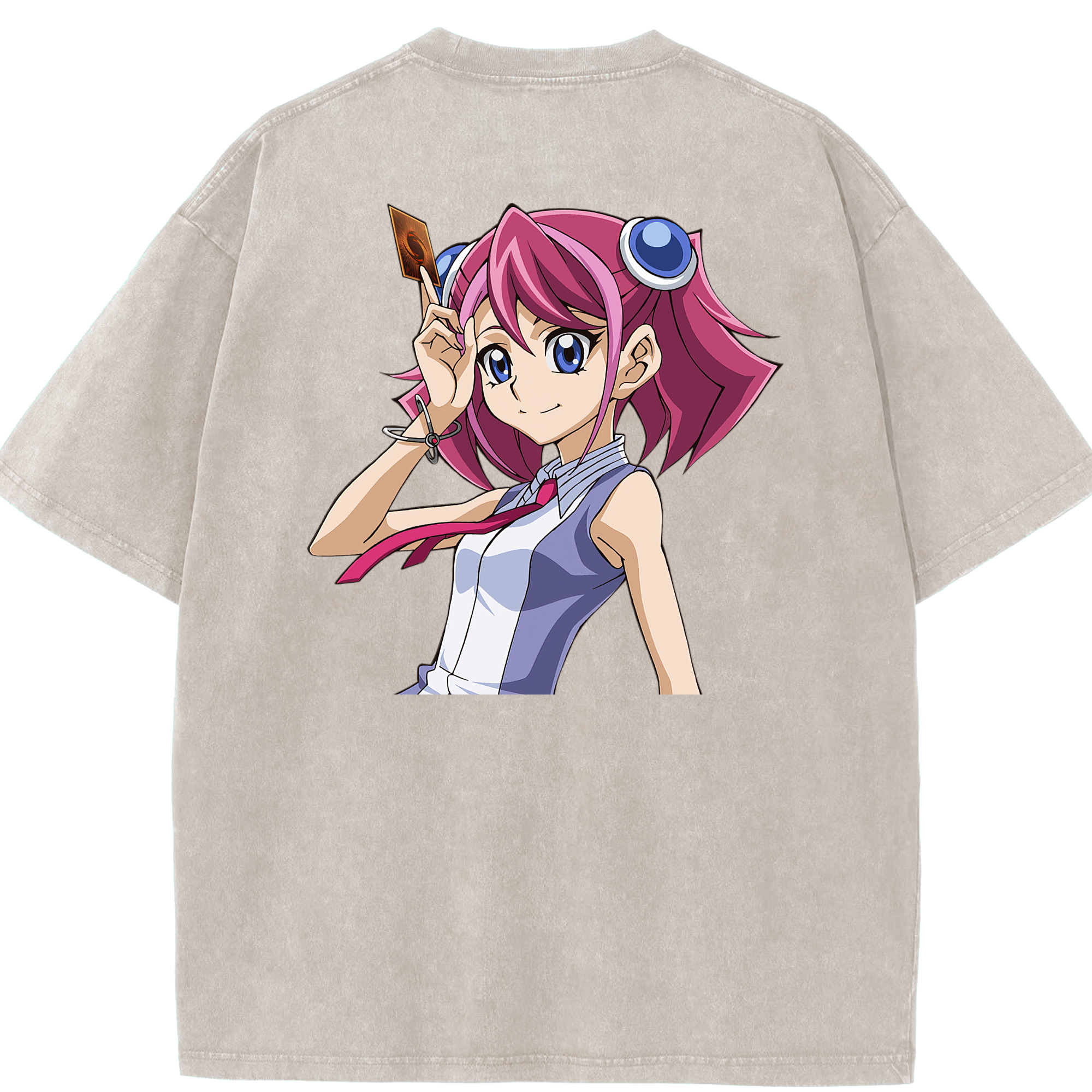 （画像用） 遊☆戯☆王 Yu-Gi-Oh! 綿100% ヴィンテージ風 半袖Tシャツ（背面プリント）