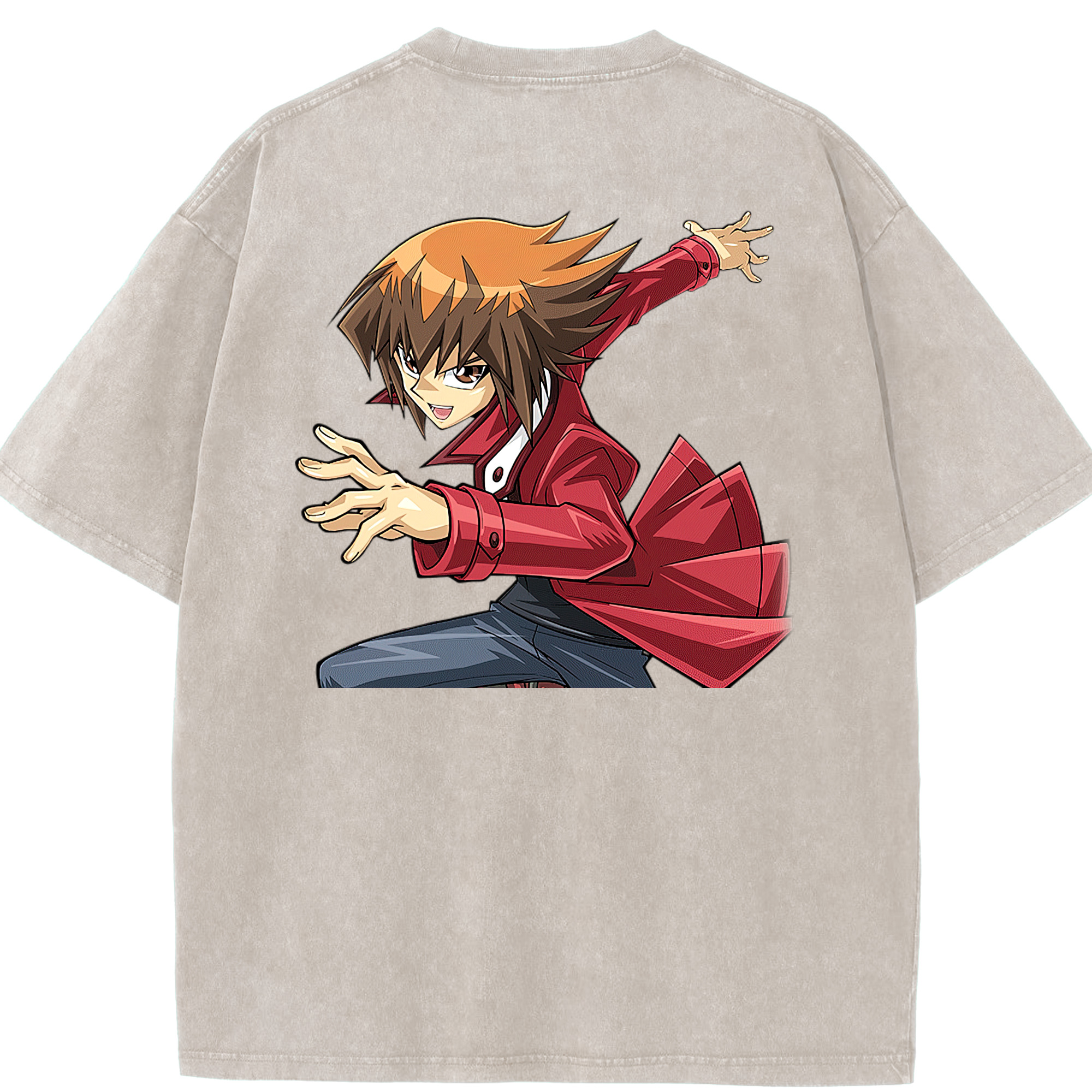 （画像用） 遊☆戯☆王 Yu-Gi-Oh! 綿100% ヴィンテージ風 半袖Tシャツ（背面プリント）