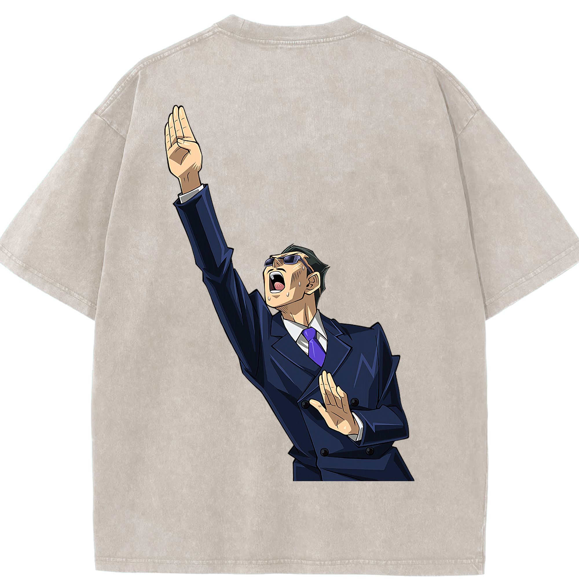 （画像用） 遊☆戯☆王 Yu-Gi-Oh! 綿100% ヴィンテージ風 半袖Tシャツ（背面プリント）