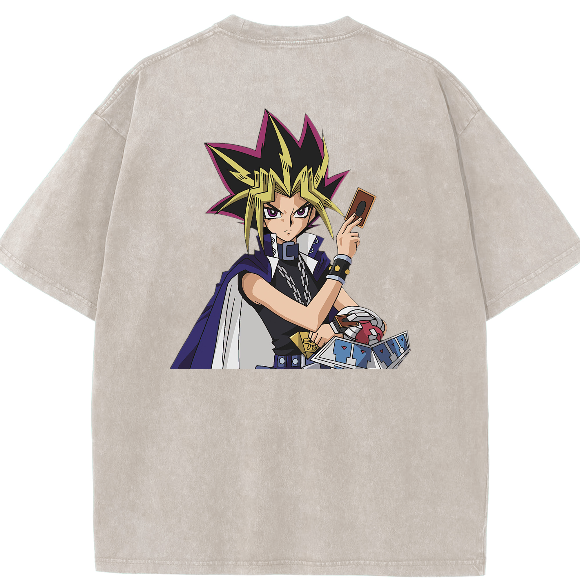 （画像用） 遊☆戯☆王 Yu-Gi-Oh! 綿100% ヴィンテージ風 半袖Tシャツ（背面プリント）