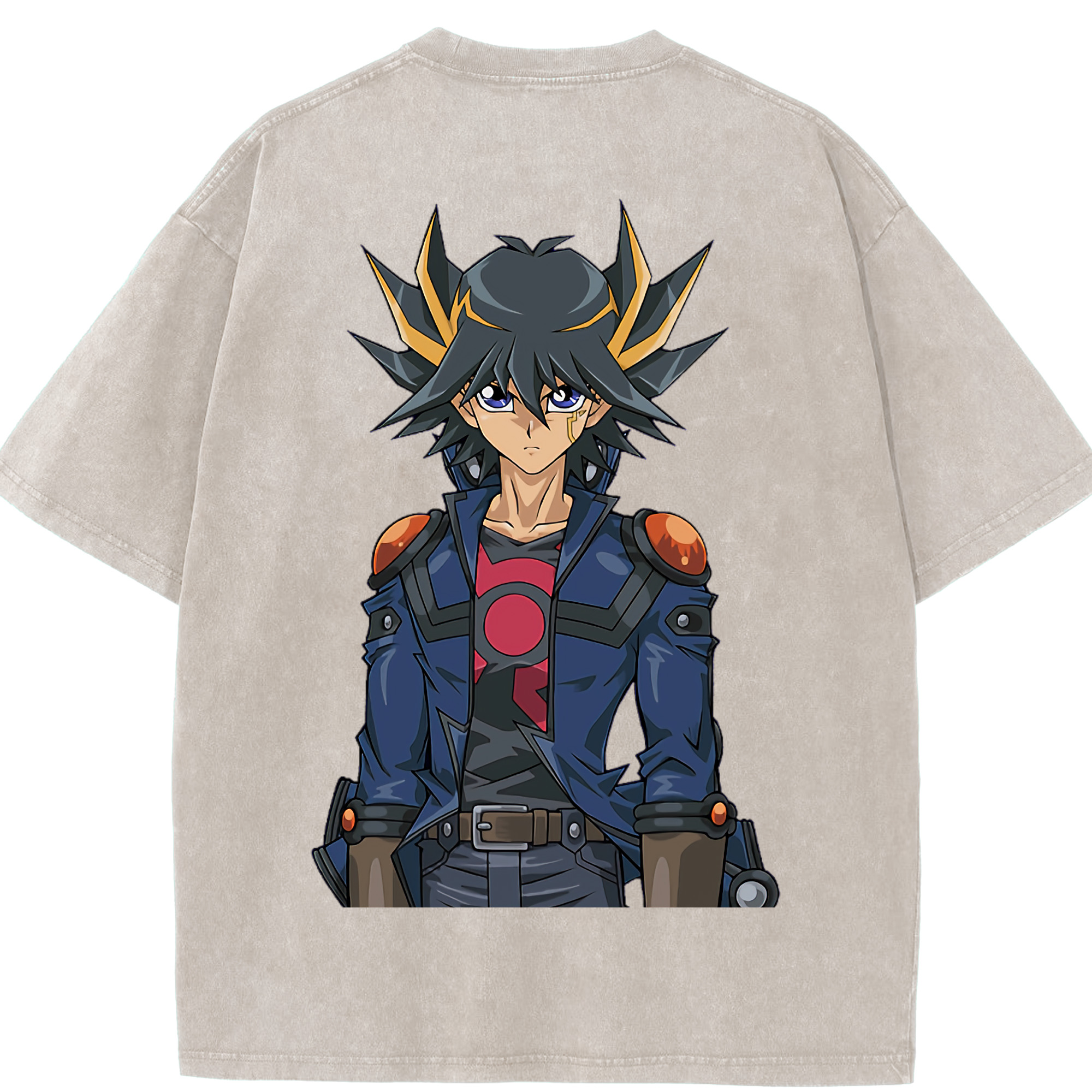 （画像用） 遊☆戯☆王 Yu-Gi-Oh! 綿100% ヴィンテージ風 半袖Tシャツ（背面プリント）