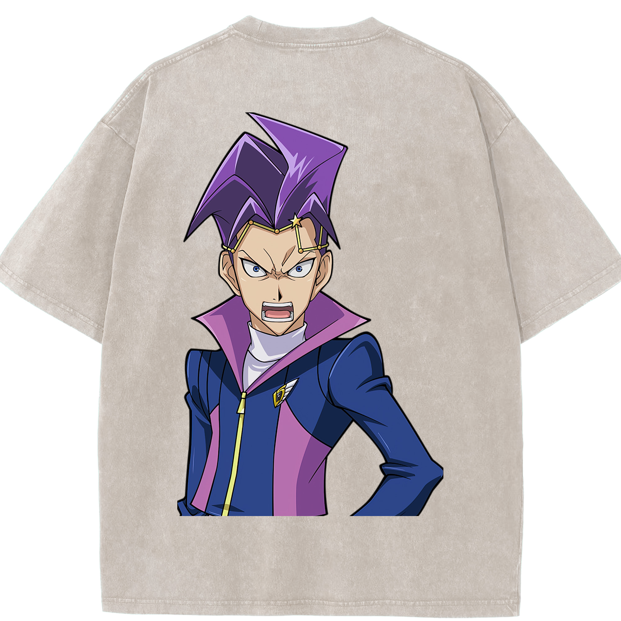 （画像用） 遊☆戯☆王 Yu-Gi-Oh! 綿100% ヴィンテージ風 半袖Tシャツ（背面プリント）